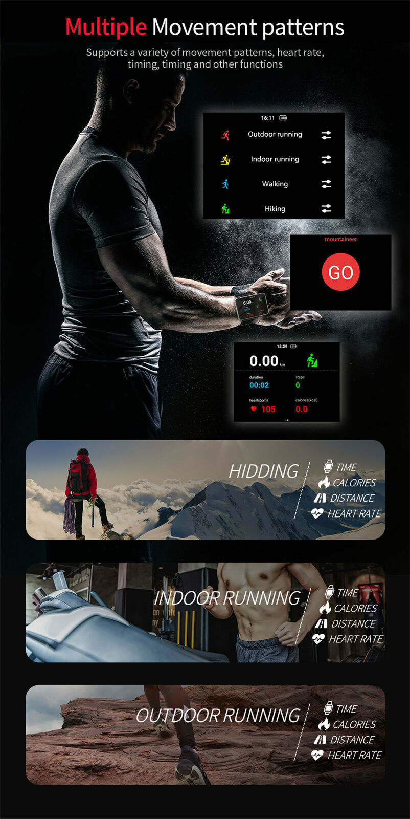4G WiFi Smart Watch Dual Camera Unlocked Phone 4GB+64GB Fitness Tracker Watch