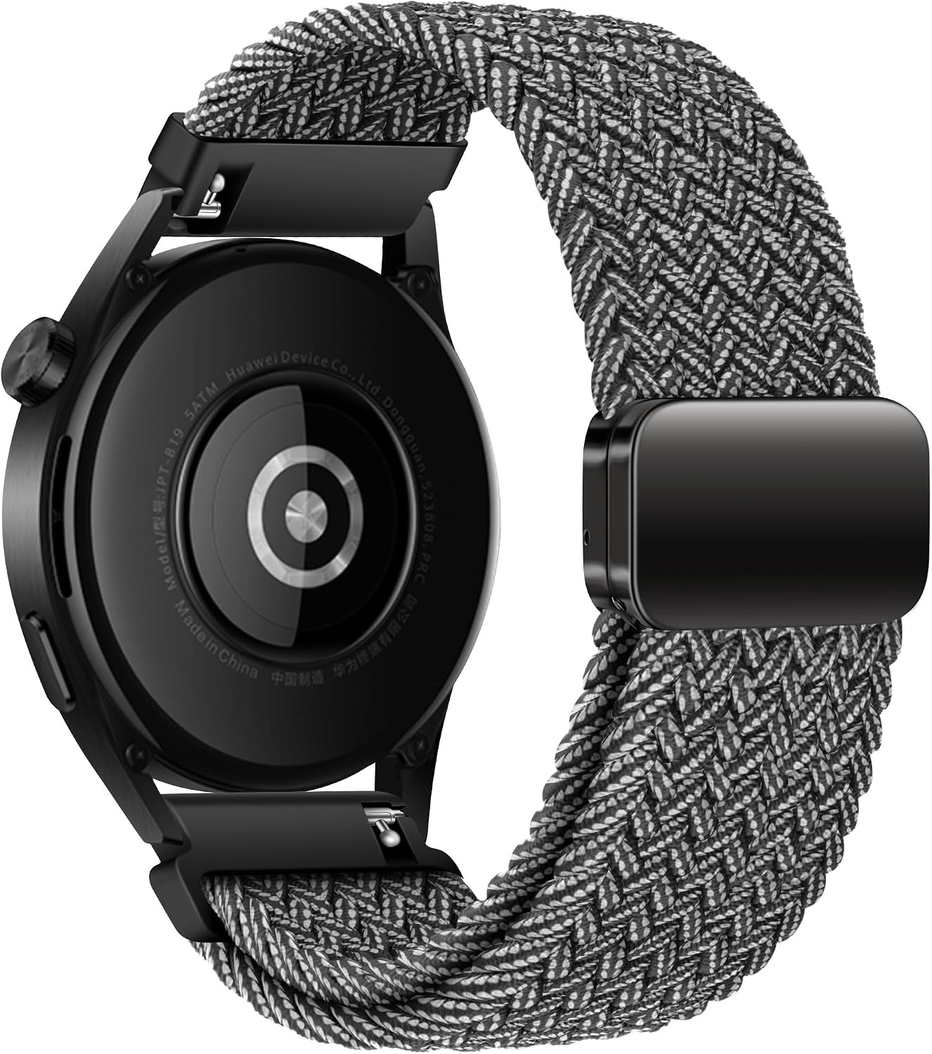 Gray & White Sport Band for Samsung Galaxy Watch – 20mm & 22mm Braided Design