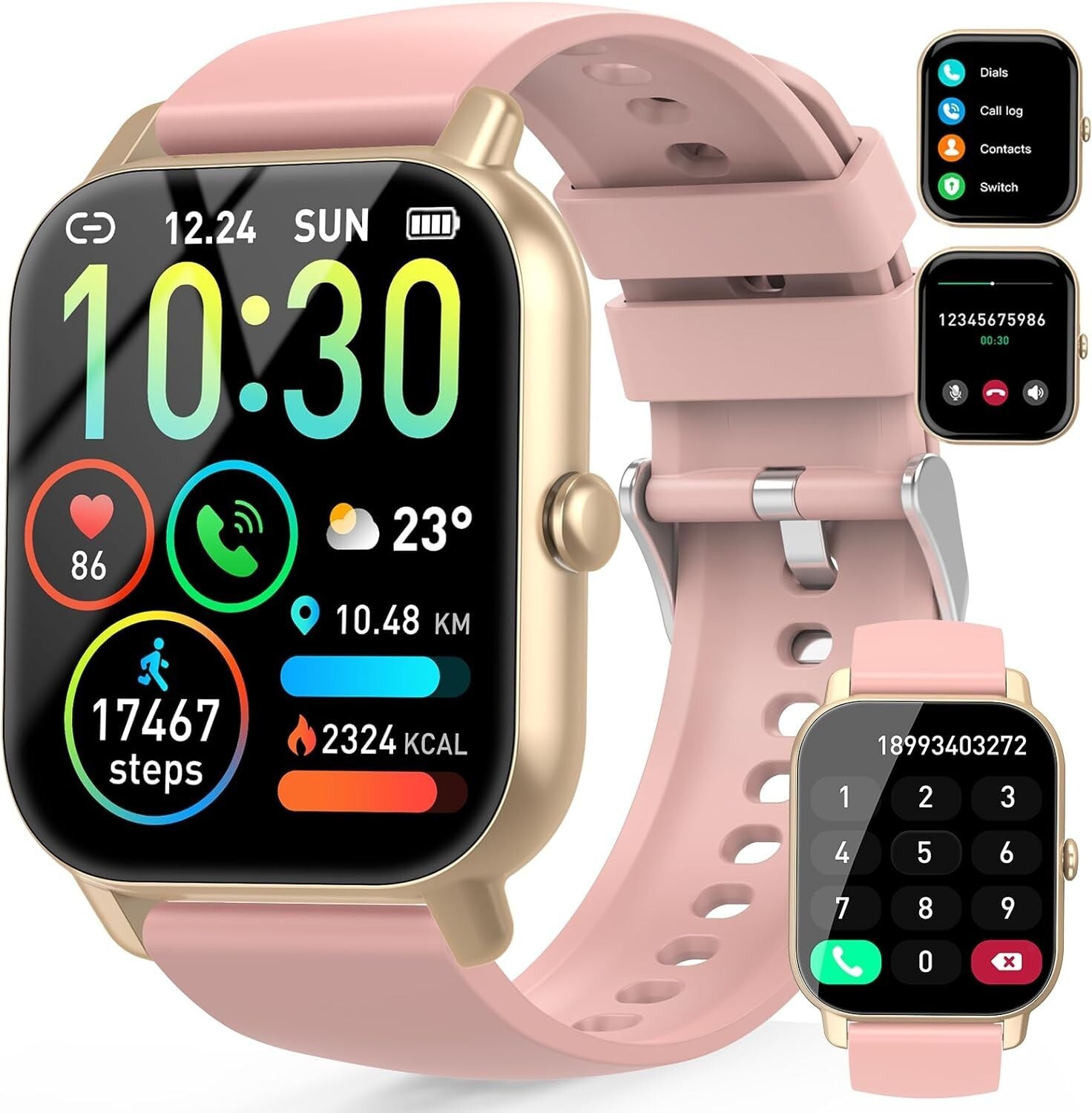 Ddidbi P66 Smart Watch (Answer/Make Call), 1.85″Touch Screen Fitness Tracker