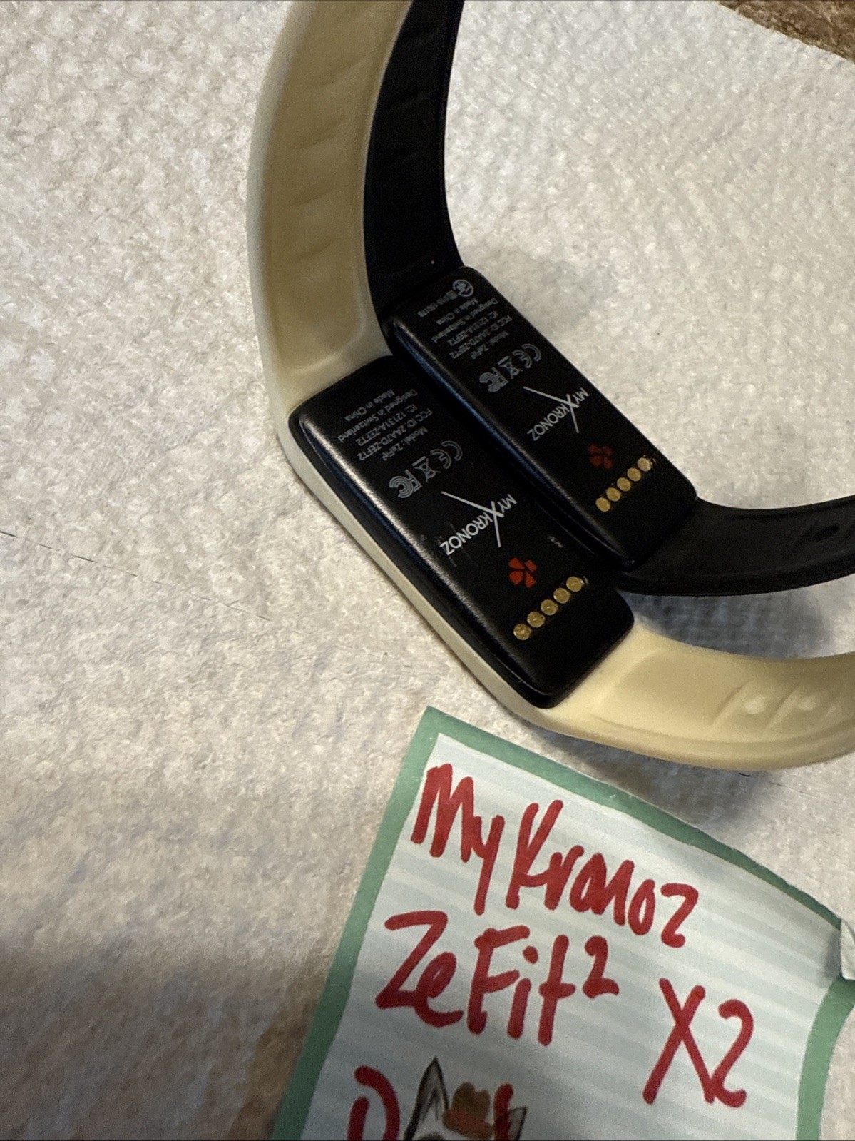 My Kronoz ZeFit2 Activity Tracker Smart Band – X2 UNTESTED AS IS!!