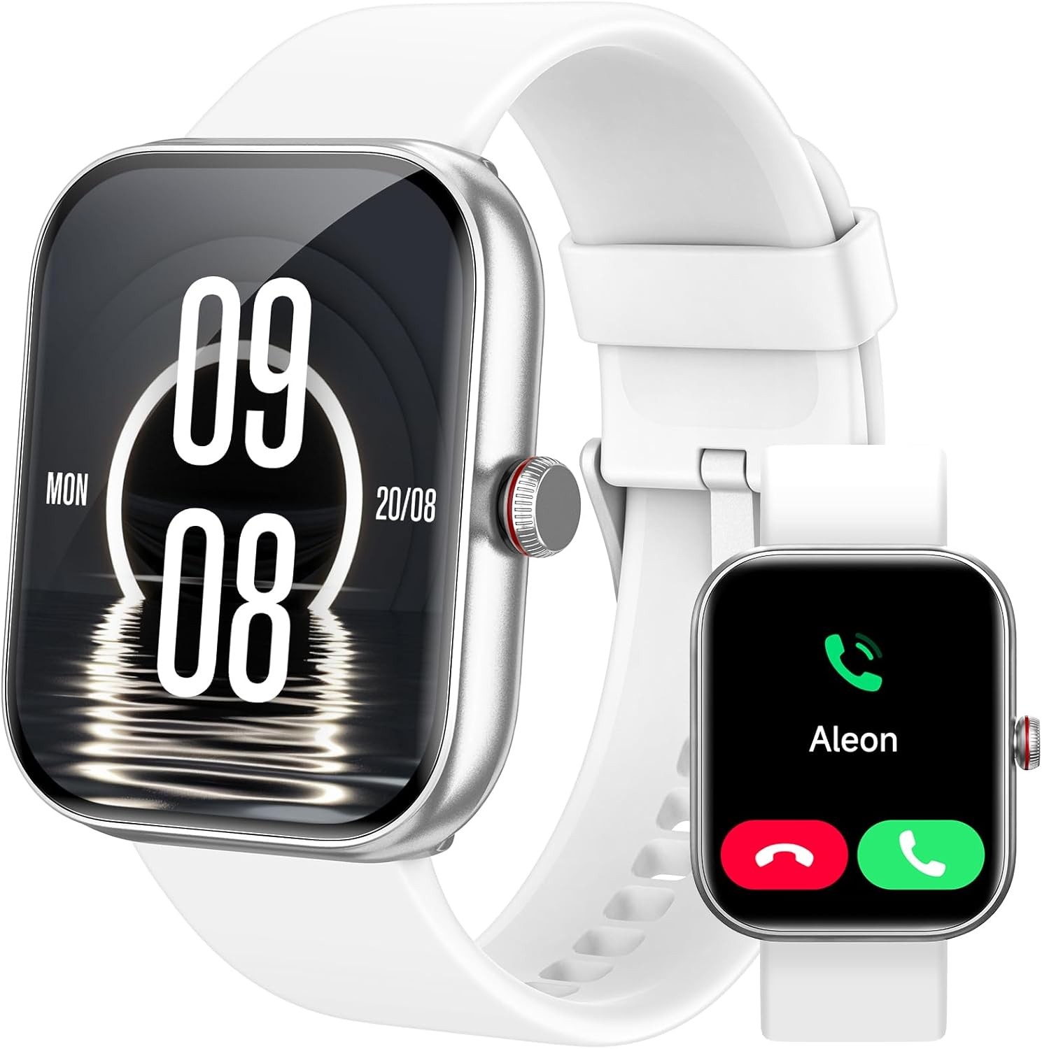 Smart Watch With Alexa Call Answer 1.91 Inch Fitness Tracker IP68 Waterproof