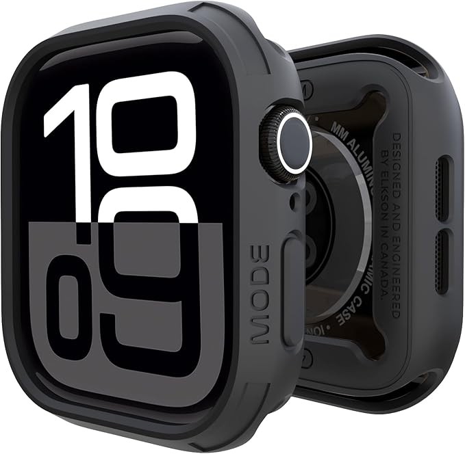 1 Pack Bumper Case for Apple Watch 46mm Quattro Series Rugged Military Grade Bla