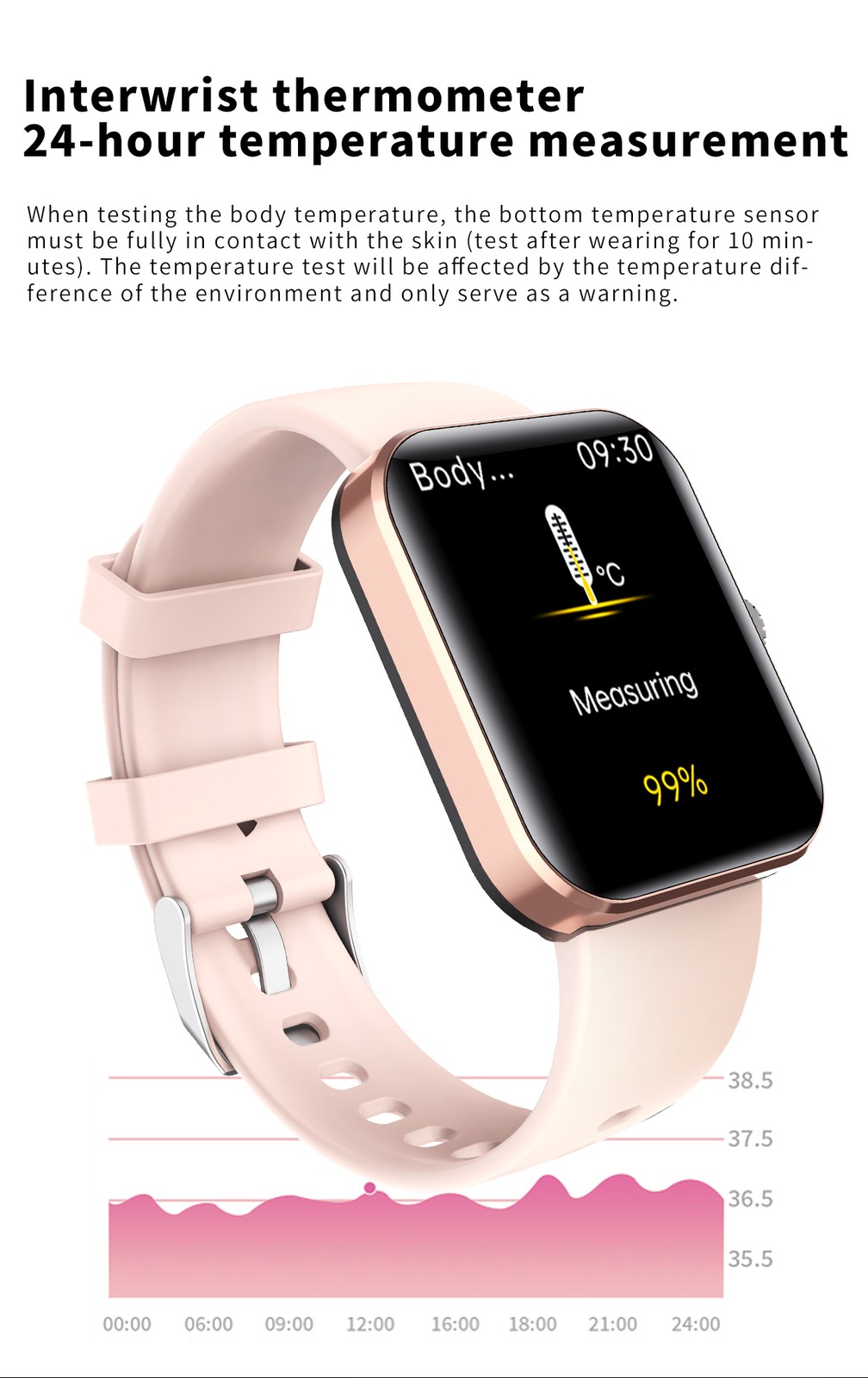 Smart Watch Women Men with Blood Pressure, Blood Oxygen Monitor Fitness Tracker