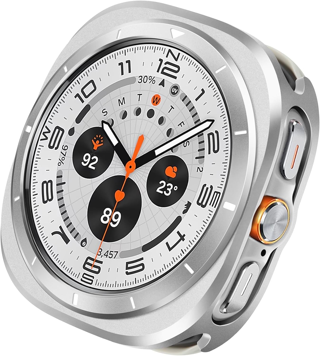 Metal Case For Samsung Galaxy Watch Ultra 47mm Rugged Thin Hard Frame Cover