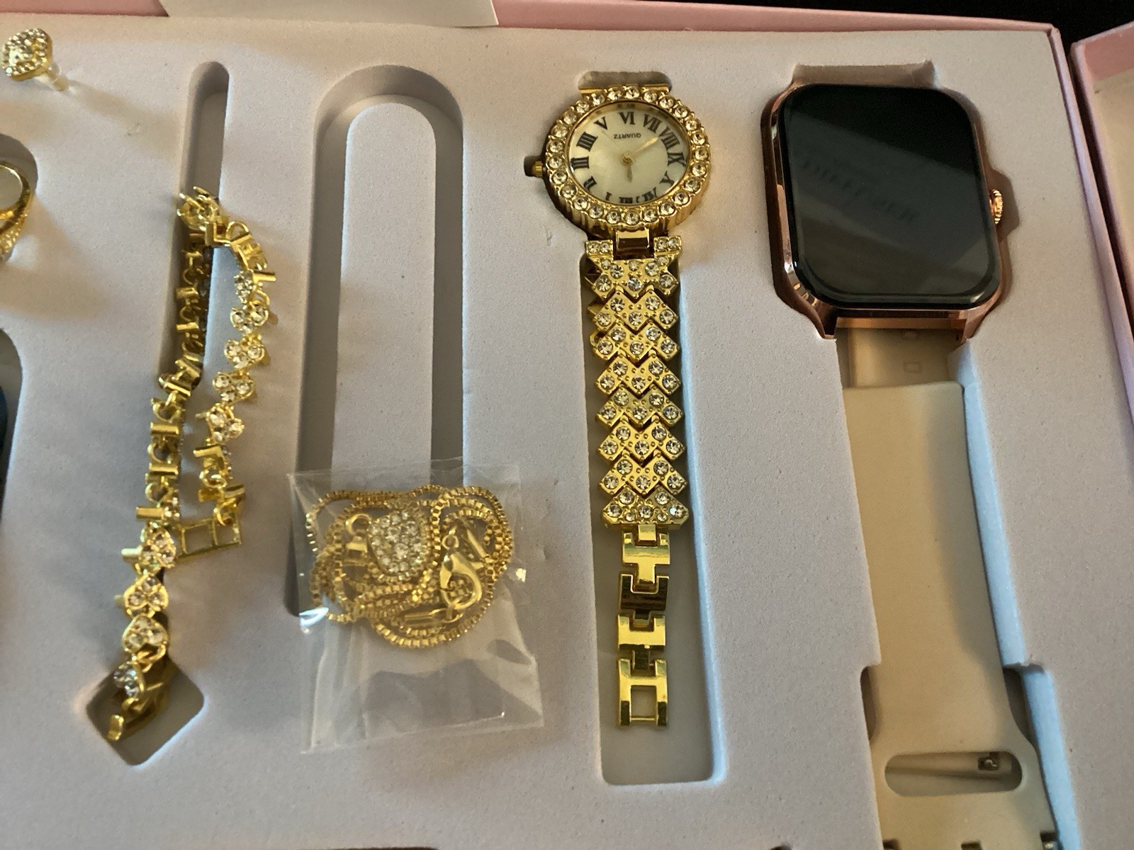 A58 Plus Smart Watch Combo Gift Set Women Fitness Tracker Quartz Health