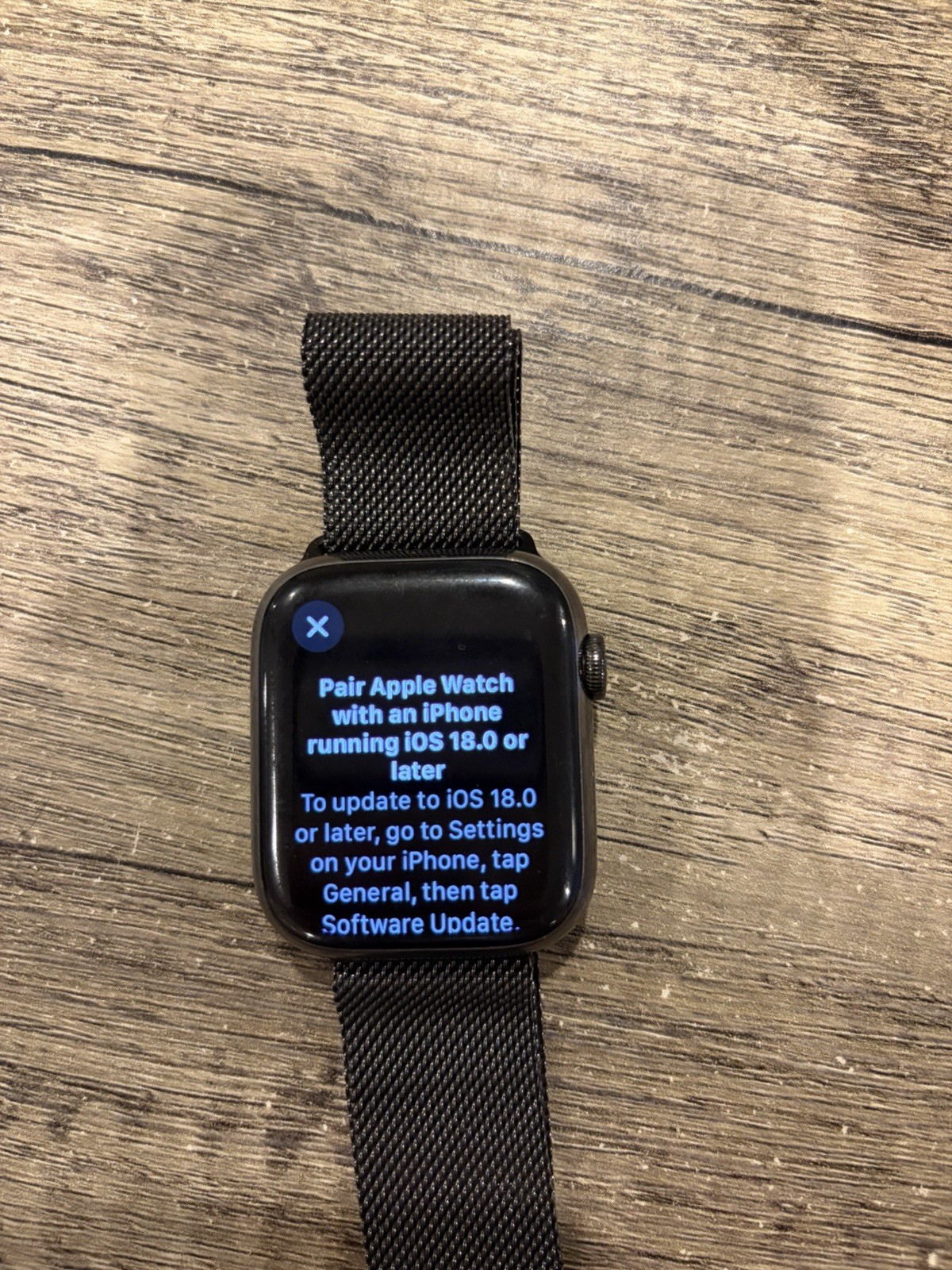 Apple Watch Series 7 45mm Black Stainless Steel GPS Smartwatch 32GB