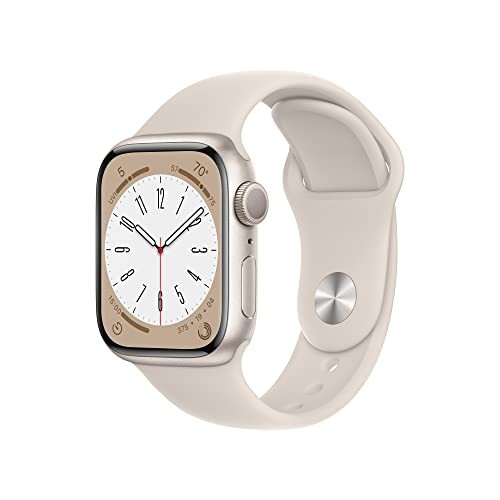 Apple Watch Series 8 [GPS 41mm] Smart Watch w/ Starlight Aluminum Case with