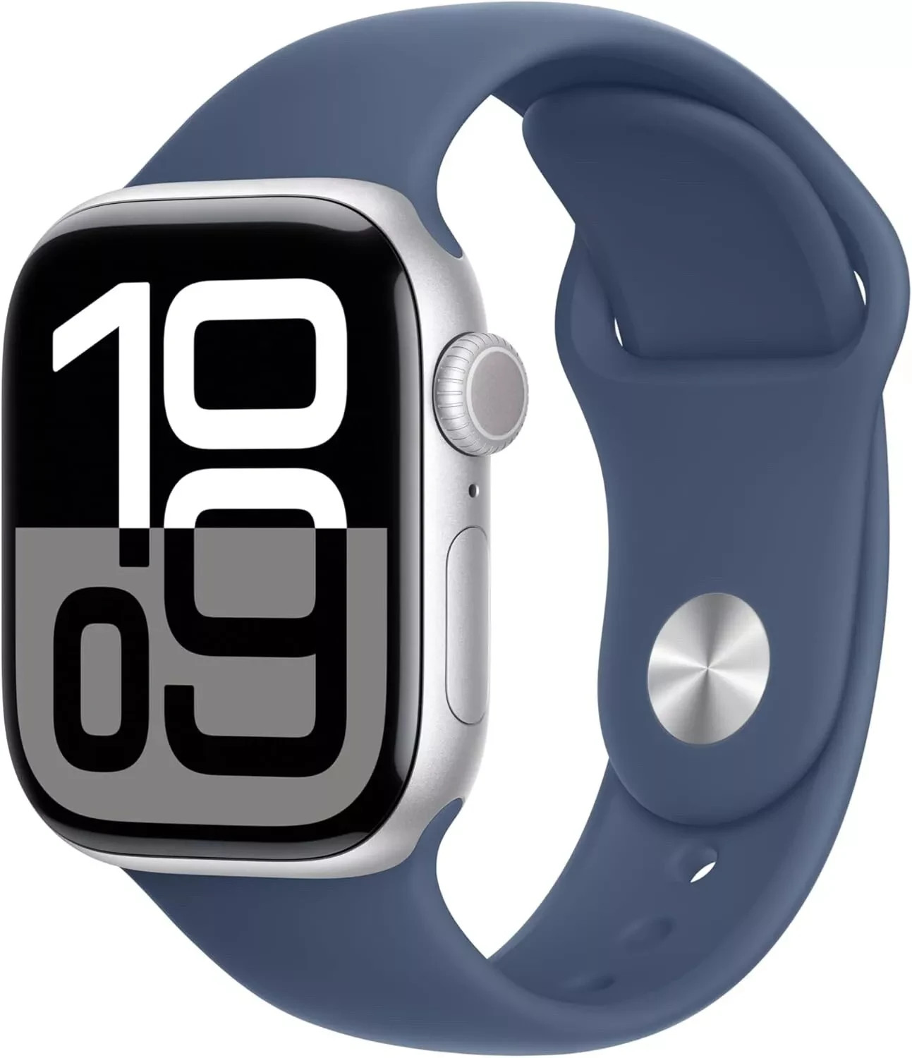 Apple Watch Series 10 42mm GPS Silver w/ S/M Denim Band MWWA3LW/A