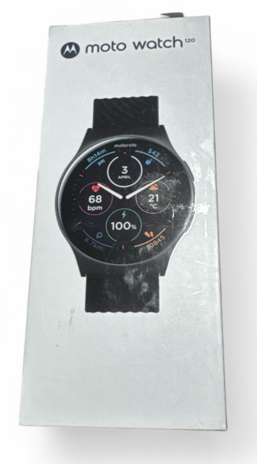 Brand New Motorola Moto Watch 120 AMOLED – iOS & Android- Black