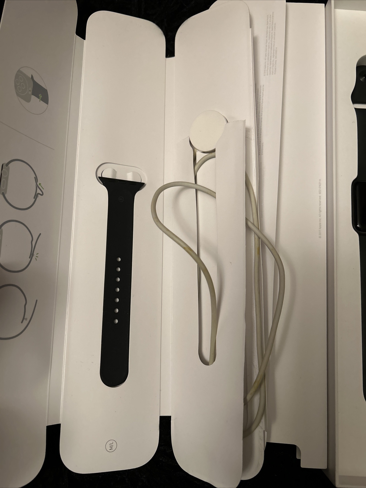 Apple Watch Series 3 38mm Space Gray Aluminum Case with Black Sport Band