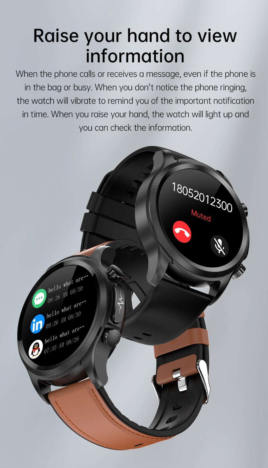 Medicoswatch E400 ECG Body Temperature Measuring Smartwatch