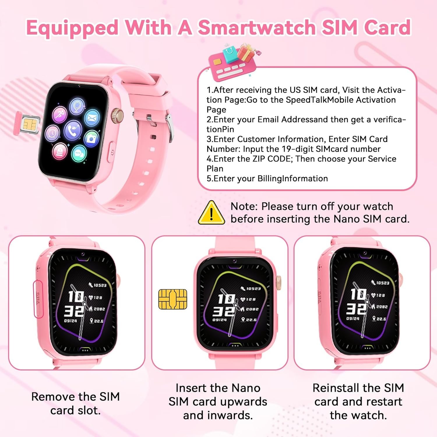 4G Kids Smart Watch Phone GPS, Smartwatch for Boys Girls Ages 4-12 with Vide…