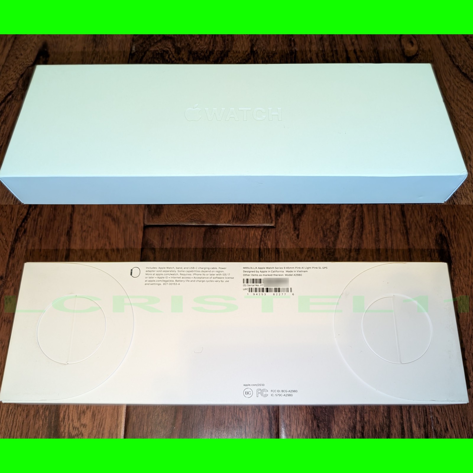 Apple Watch Series 9 ✅ 45mm Pink Aluminum Case with Light Pink Sport Loop ✅ NEW