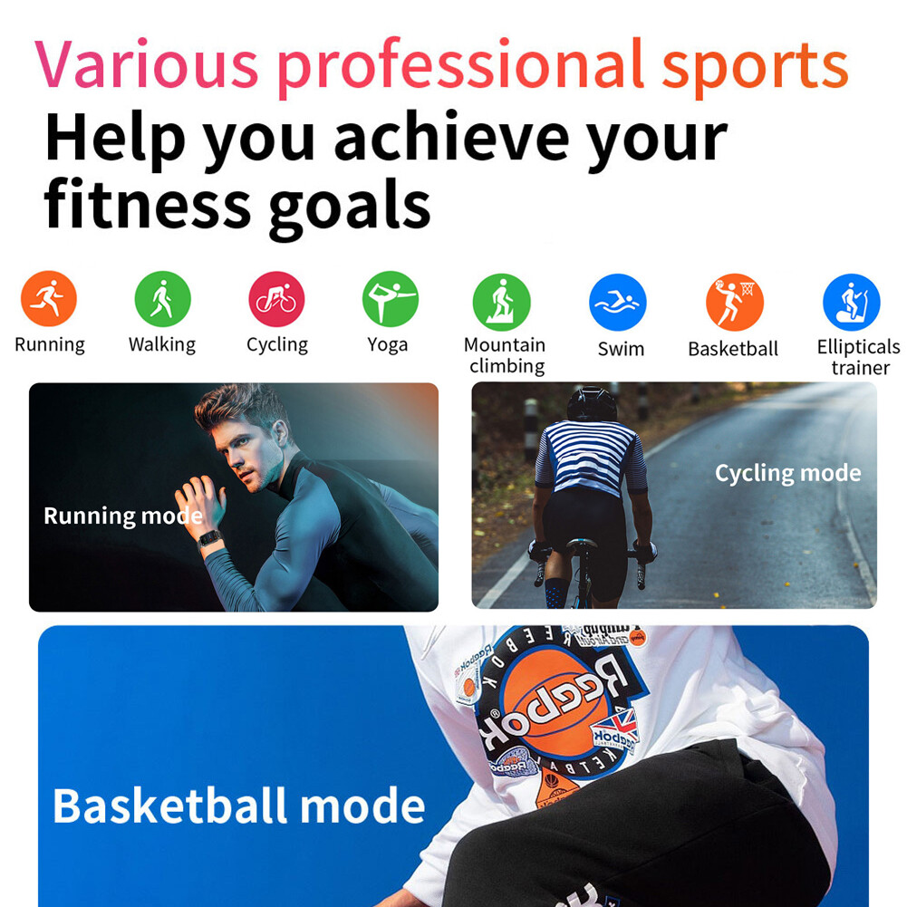 Smart Watch 1.57 Inch Touch Screen Sport Fitness Bracelet Smartwatch Waterproof