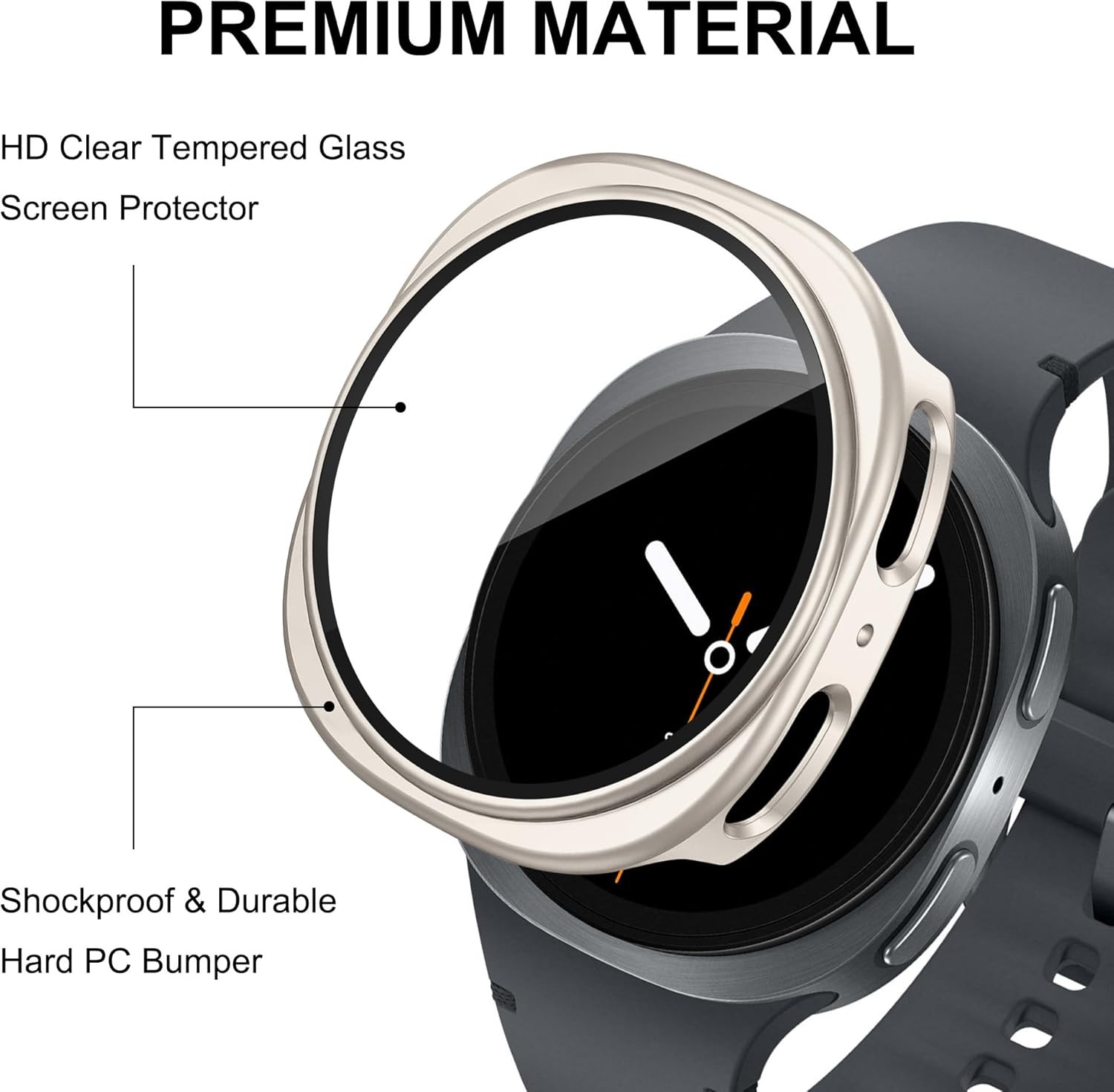 12 Pack Case for Samsung Galaxy Watch 8 44mm with Tempered Glass Screen Protecto