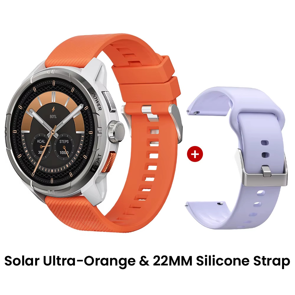 Solar Ultra GPS Smartwatch 1.6” AMOLED Display 5ATM Waterproof Built-In GPS Blue