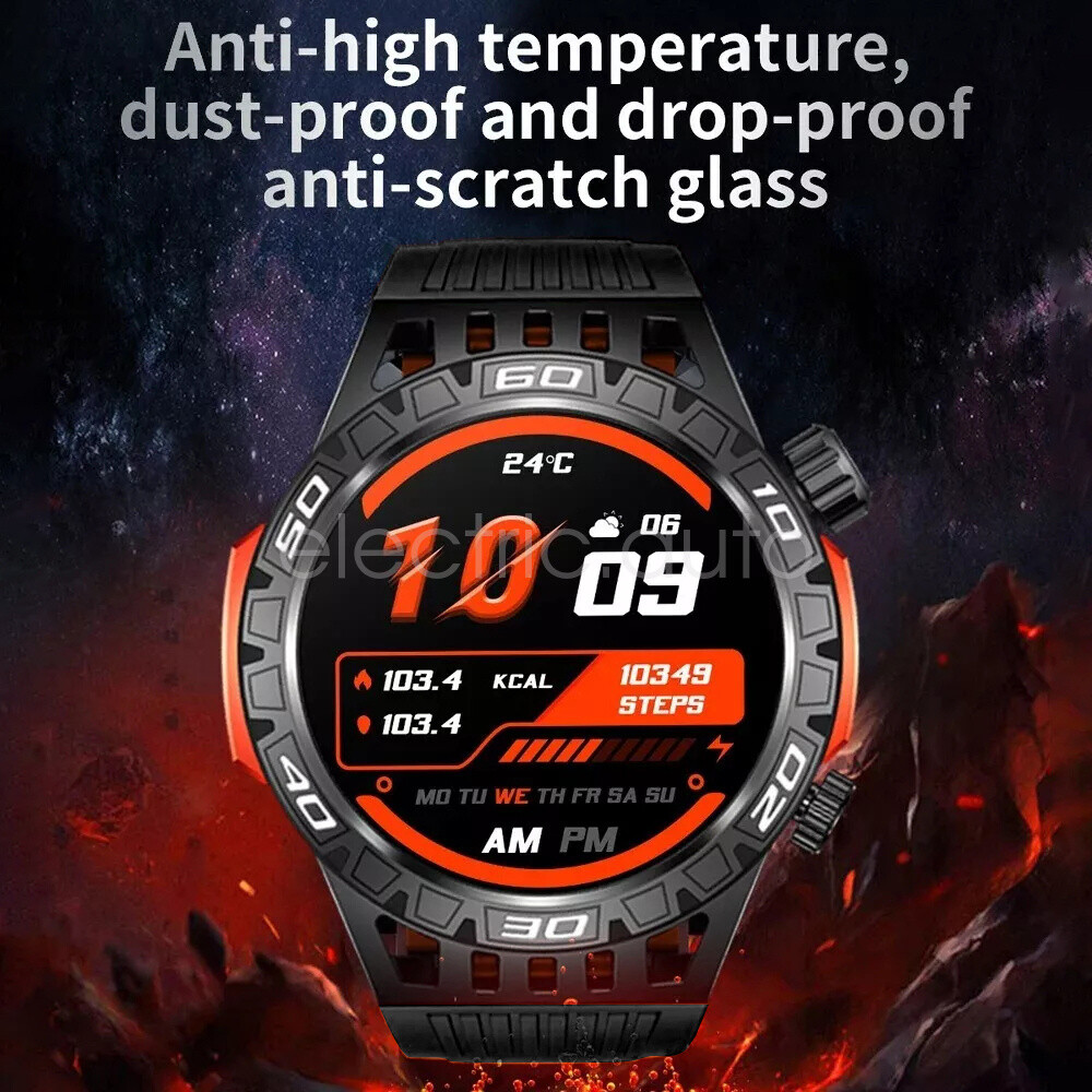 Smart Watch Compass GPS Track Flash Light Waterproof Wristband Fitness Tracker