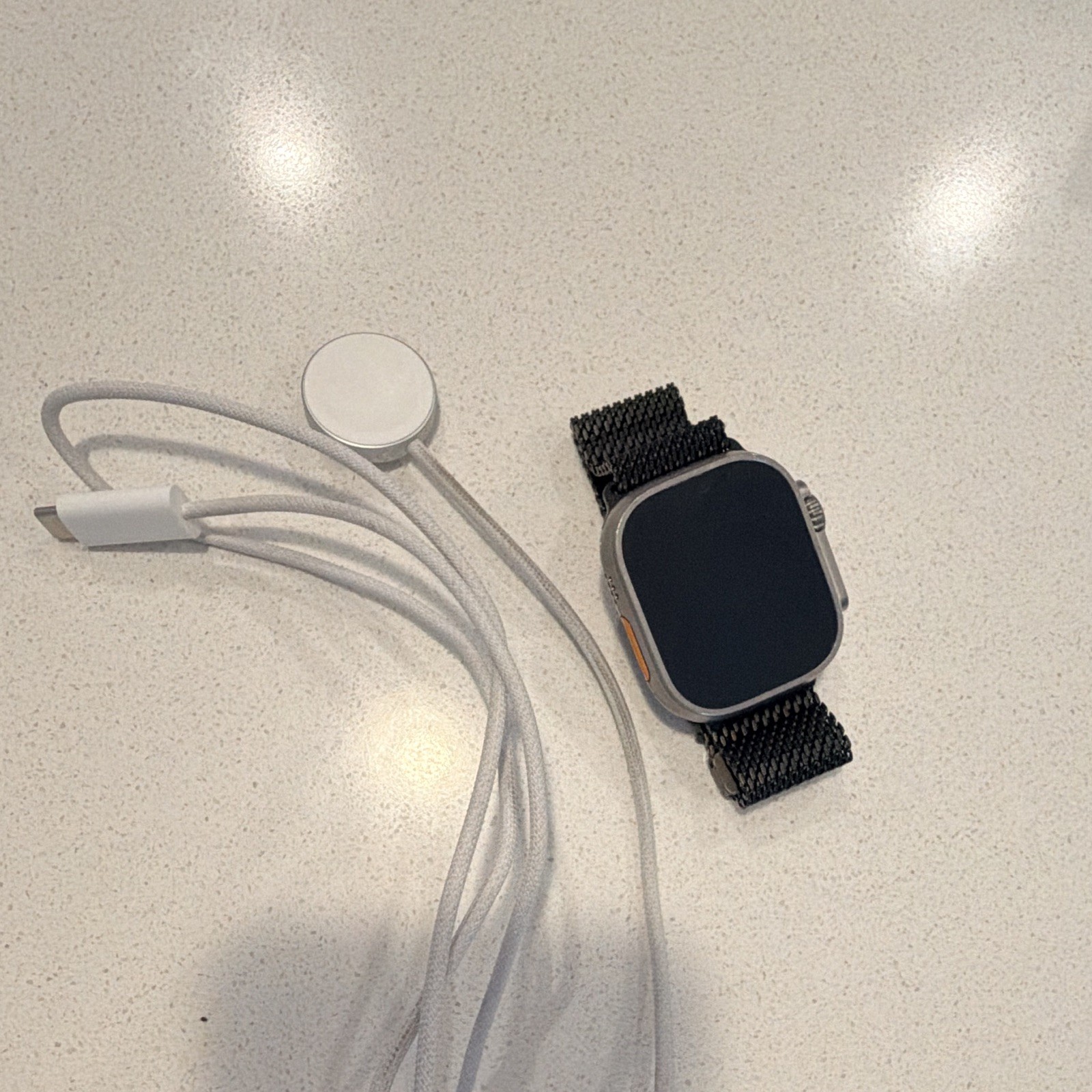 Apple Watch Ultra 49mm Titanium Silver Case GPS 32GB Unlocked Black Band