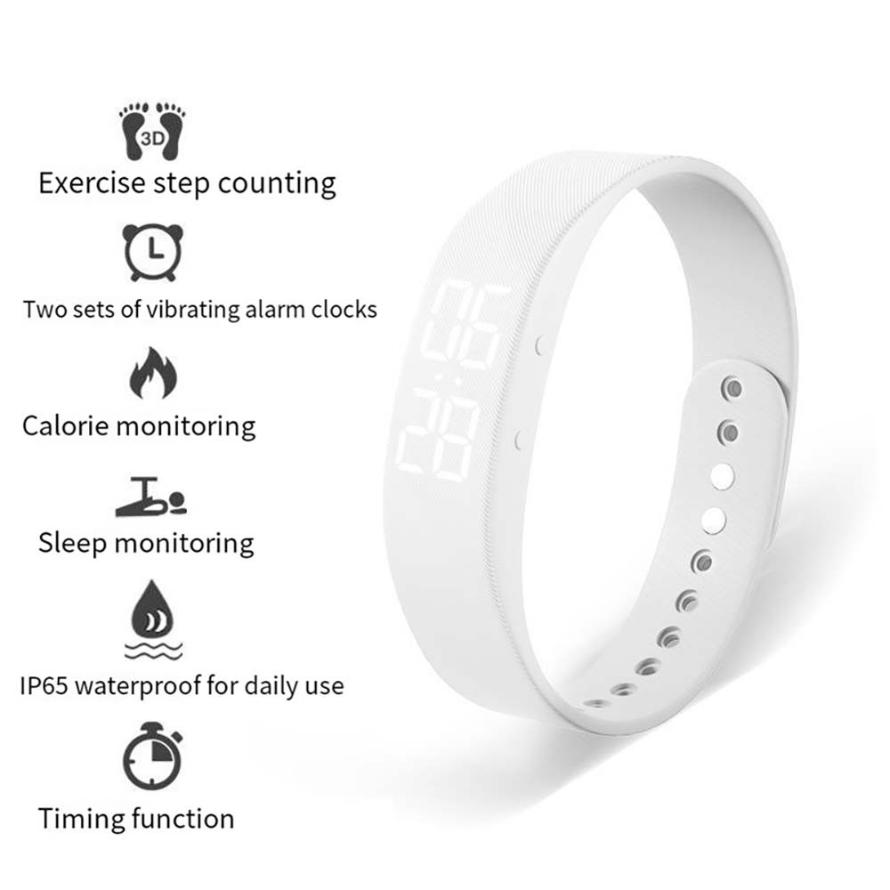 Multifunctional Sleek Lightweight 3in1 Multifunctional Wristwatch With Pedometer