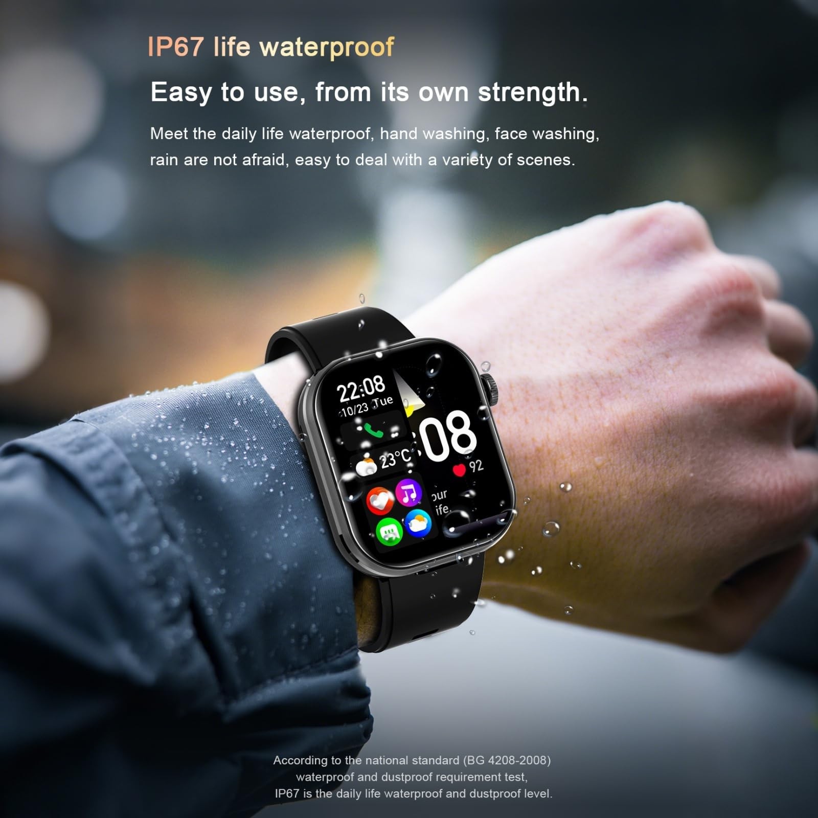 Desong 2 In 1 Smart Watch Tws Earbuds2.02 Hd Touch Screen Fitness