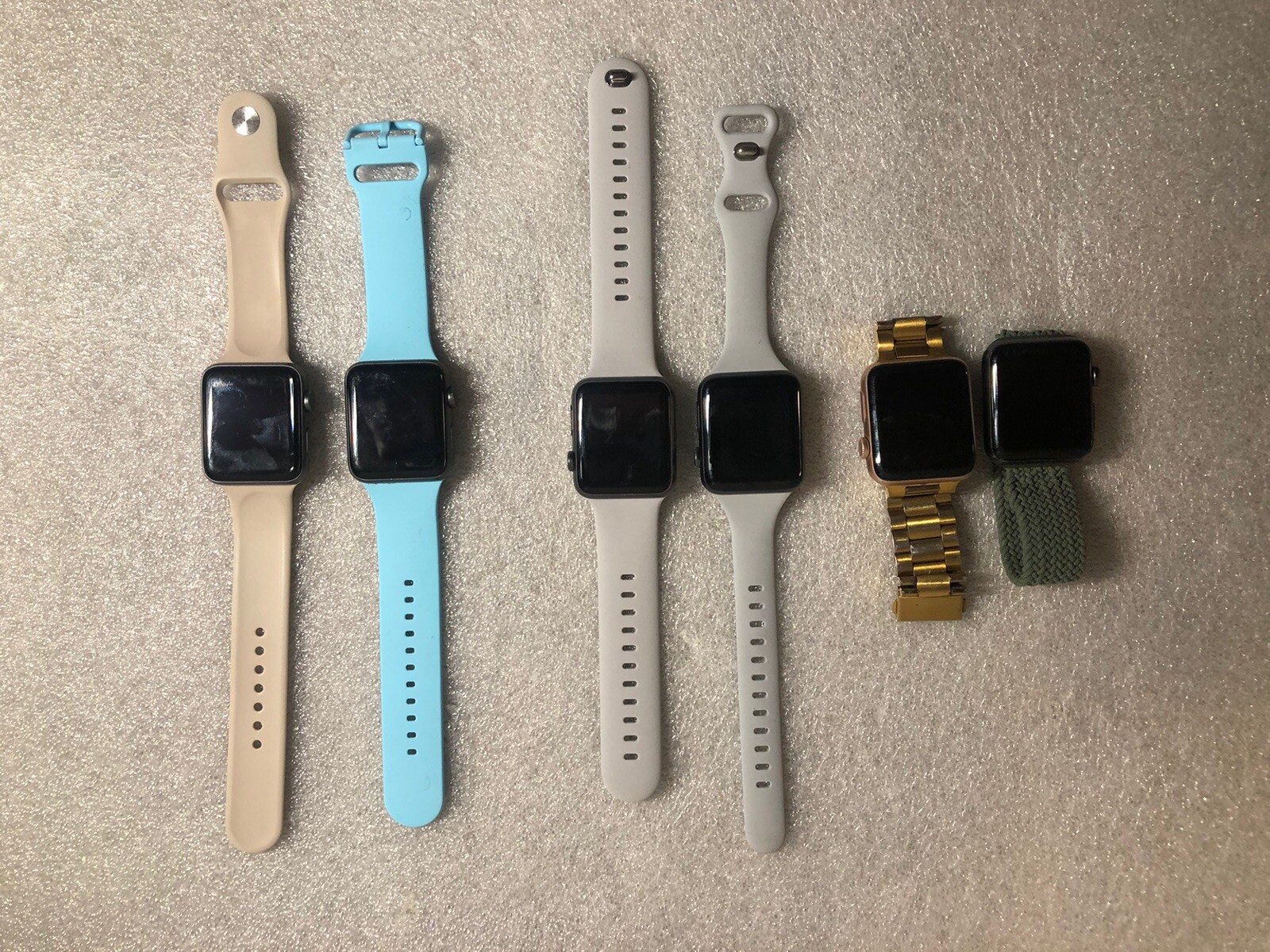 LOT OF 2 Apple Watch Series 3 42mm Aluminum Case – Space Gray/Silver A1859