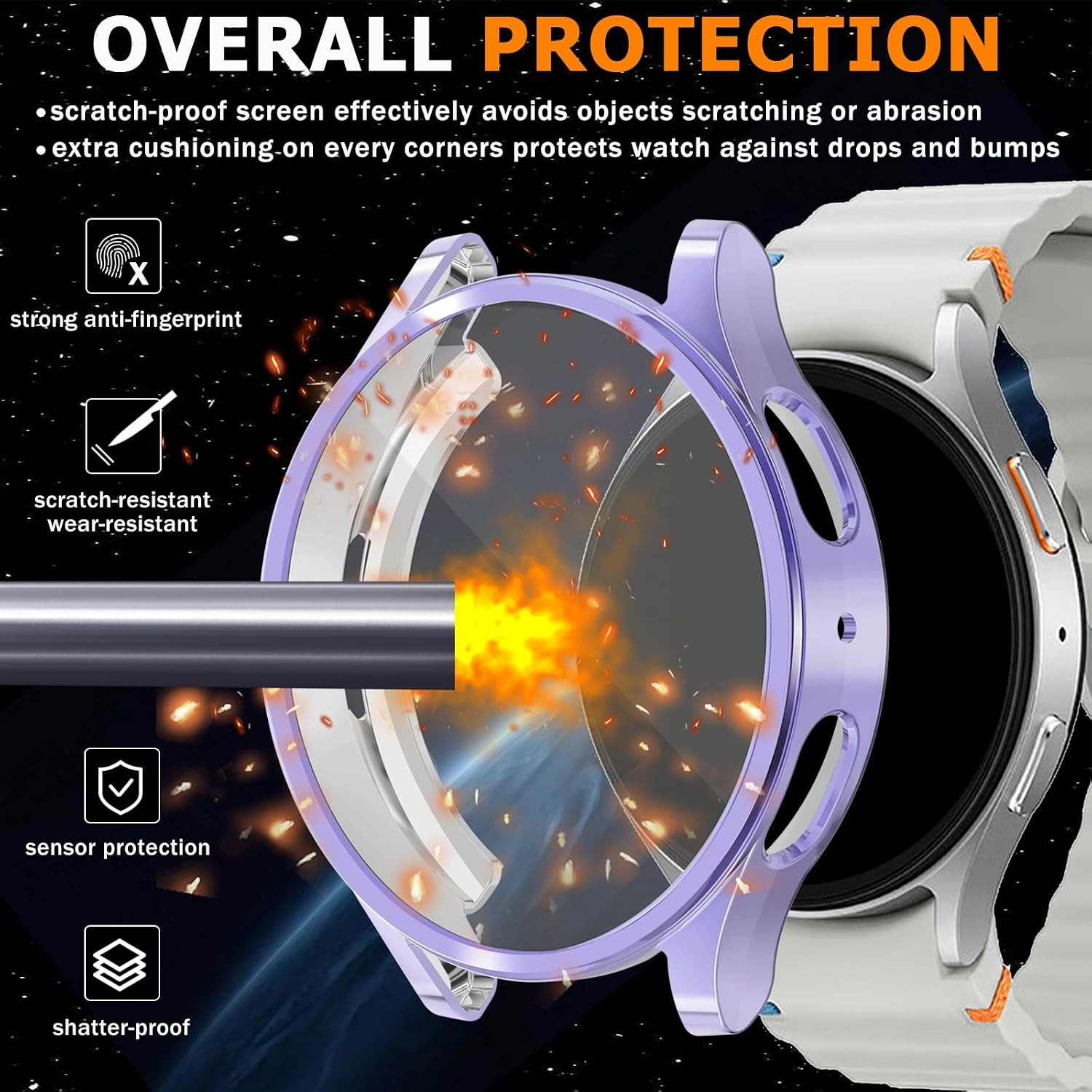 16 Colorful TPU Protective Bumper Cases for Samsung Galaxy Watch 7 40mm – 16 Pac