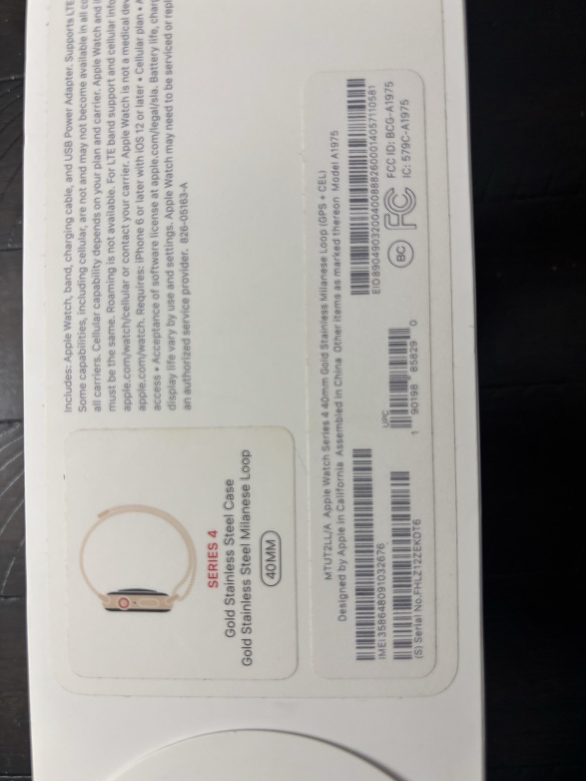 Apple Watch Series 4 GPS + Cellular 40mm Gold Stainless Steel