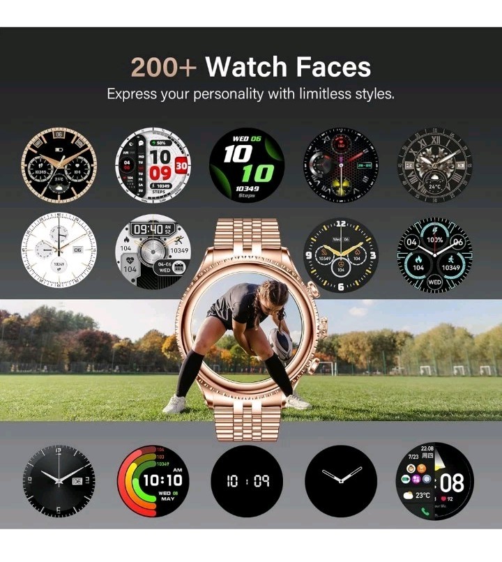 Smart Watch for Men, Rotating Dial (Axe-Cut Bezel) Smartwatch, 1