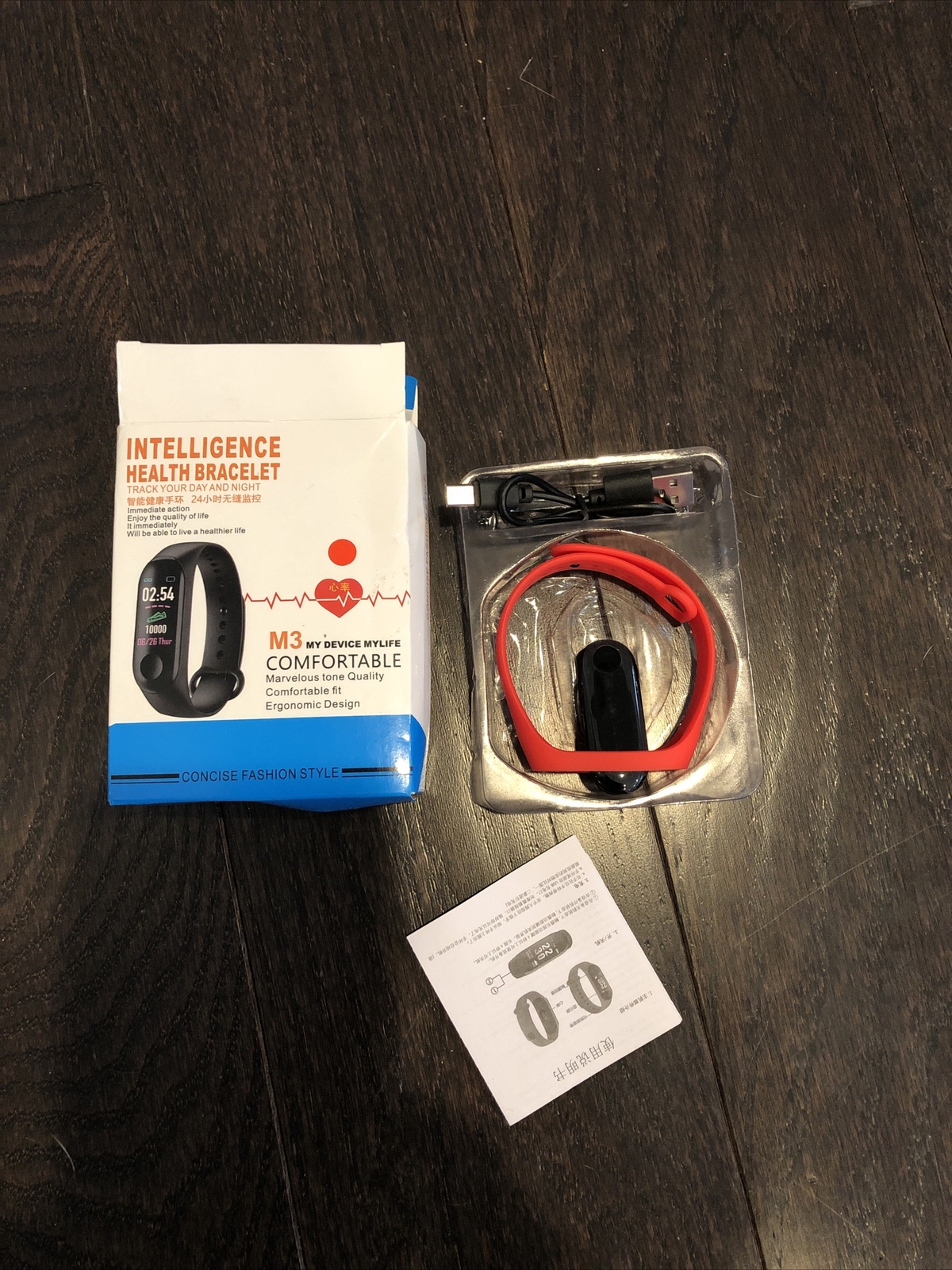 M3 Intelligence Bluetooth Health Wrist Smart Band Watch Monitor/ Bracelet