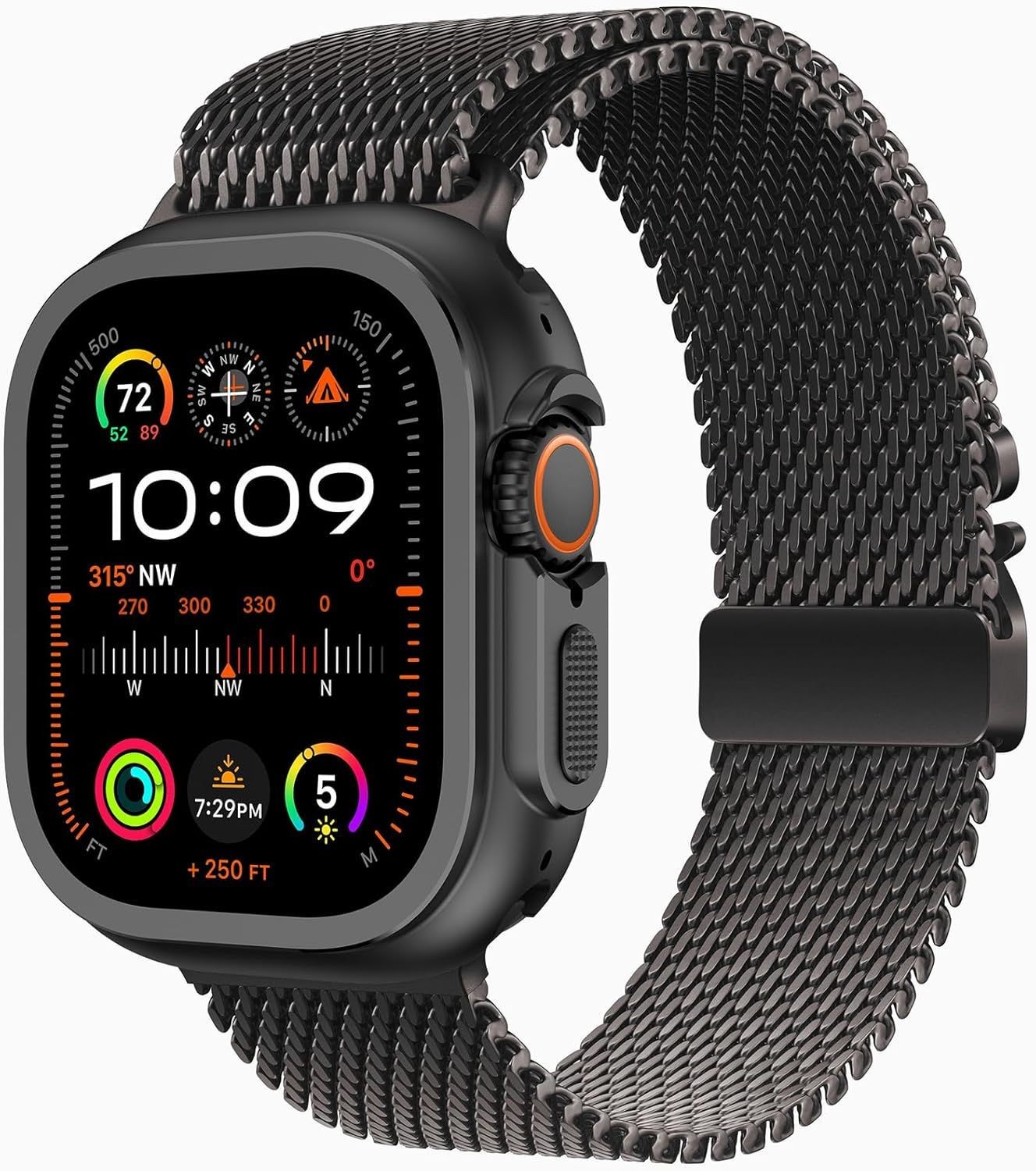 2 in 1 Metal Case for Apple Watch Ultra 49mm, Rugged Shockproof Bumper Cover