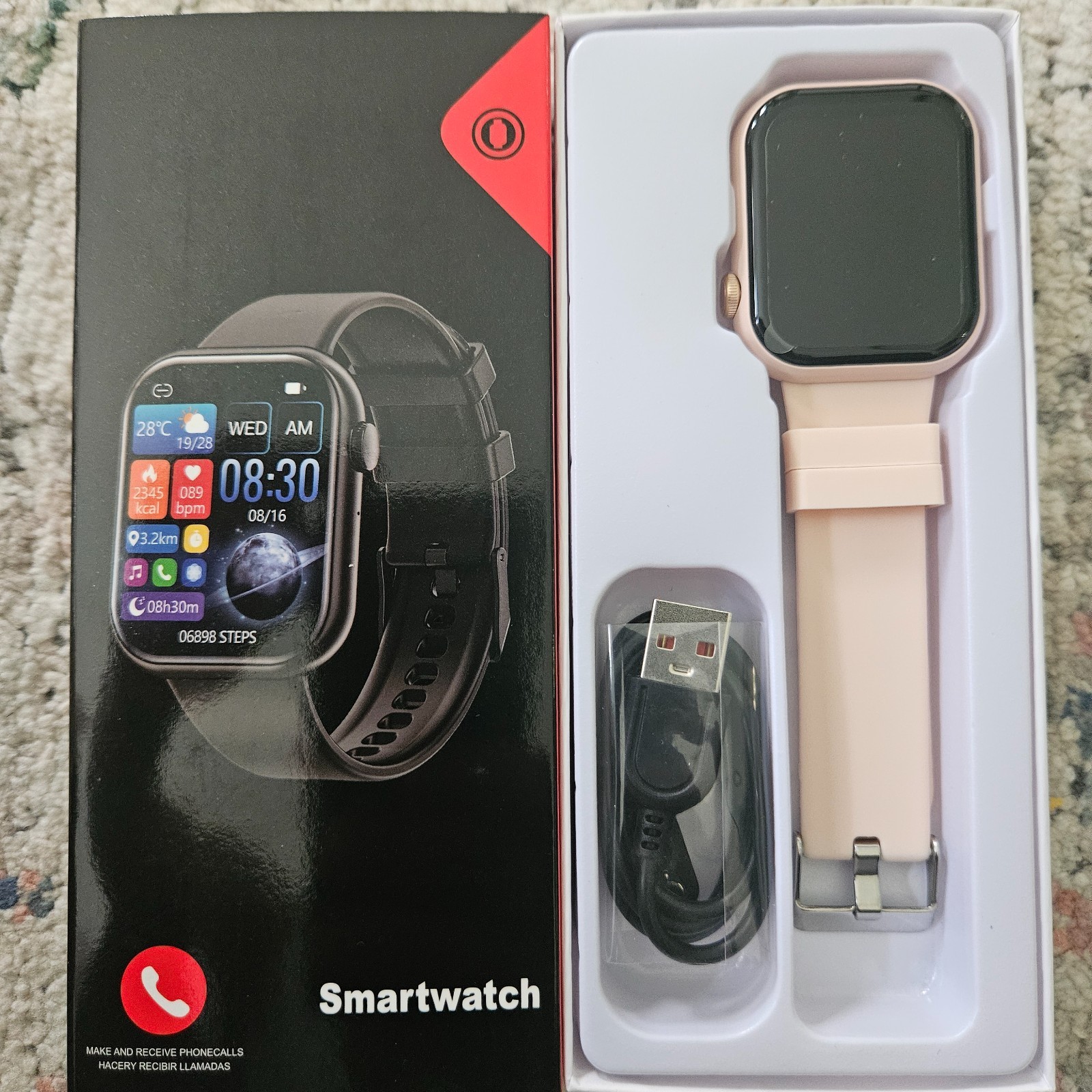 Mingdaln 1.85”HD Womens Smart watch, with Bluetooth for Android & Iphone