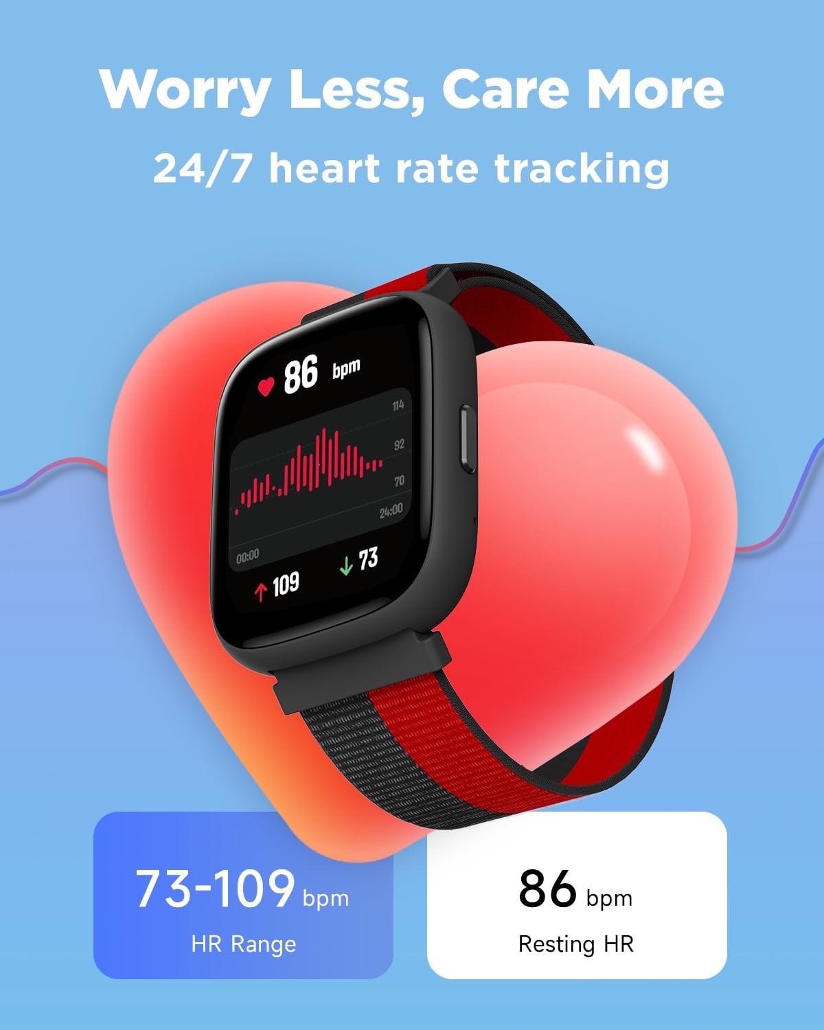 Smart Watch for Kids, 1.8″ Fitness Tracker Watch Pedometer, Heart Rate, IP68 …