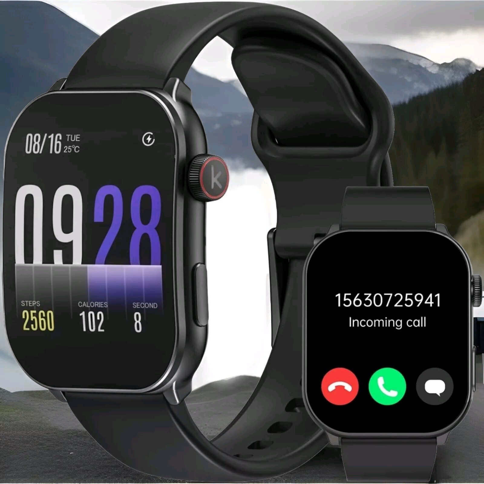 SOUYIE Smart Watch, Infrared True Blood Oxygen Monitor, 1.91″ HD Smartwatch