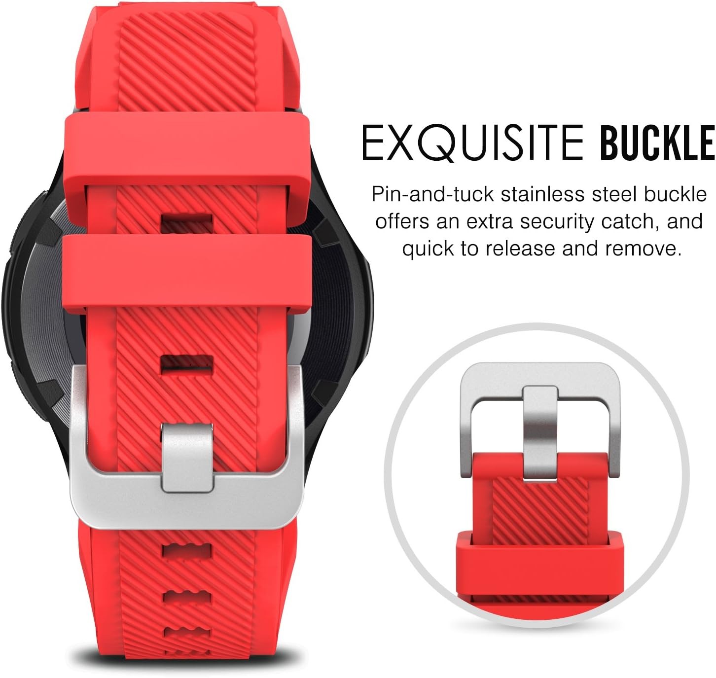 Case For Samsung Galaxy Watch 3 45mm/Galaxy Watch 46mm/Gear S3 22mm Silicone Str