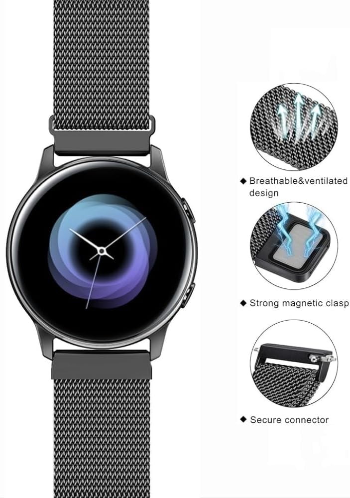 20mm Stainless Steel Strap Compatible with Samsung Galaxy Watch 7 40mm 44mm