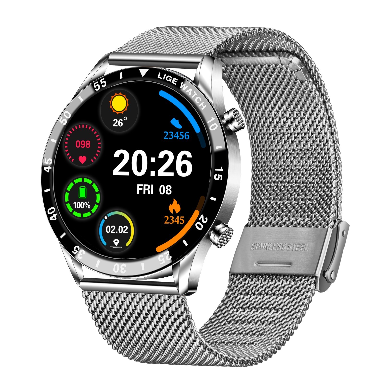 Smart Watch Men Women Bluetooth Answer/Make Call Waterproof Heart Rate Fitness