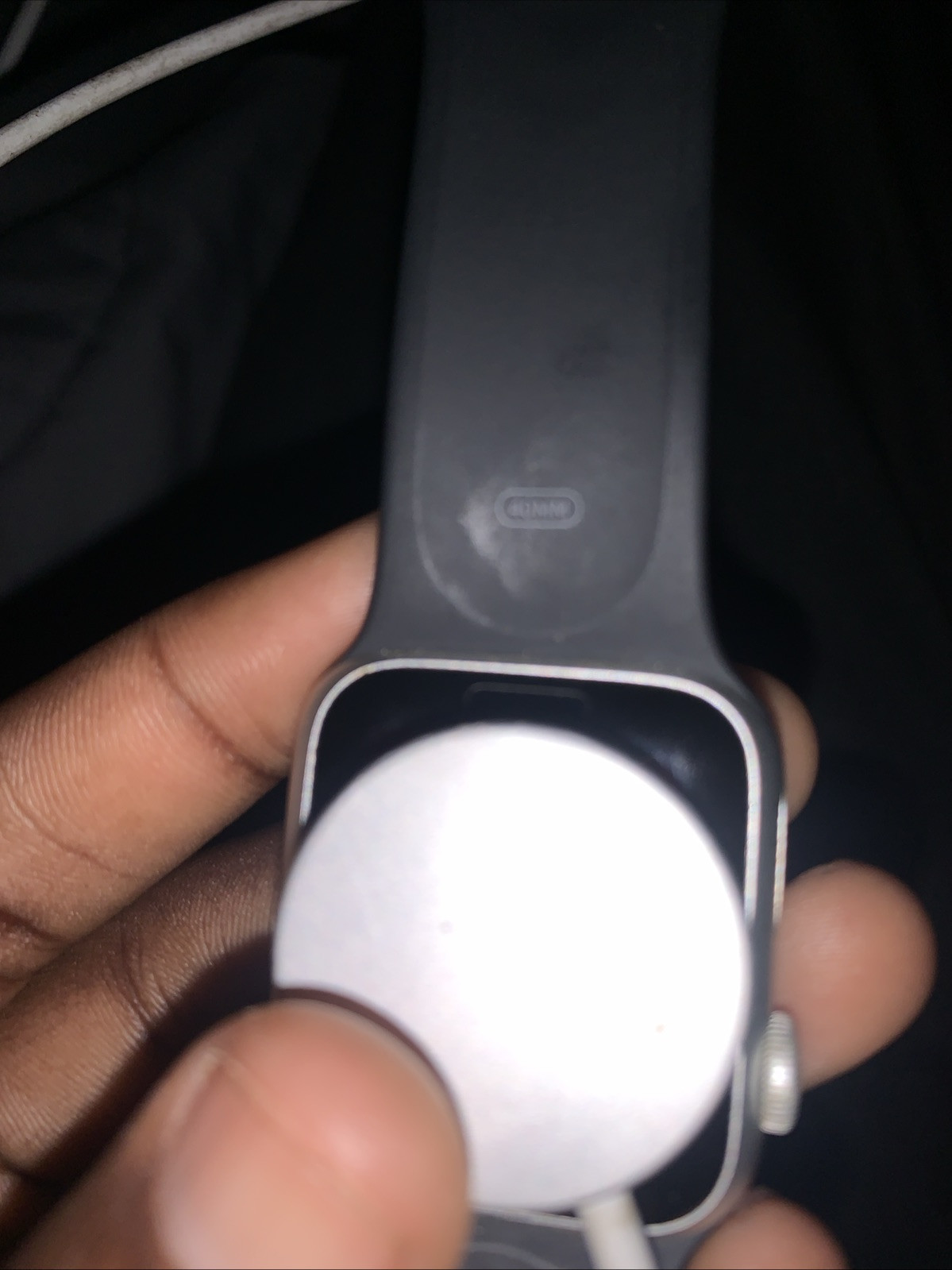 Apple Watch Series 5 44mm Space Gray Aluminum Case with Black Sport Band – S/M &