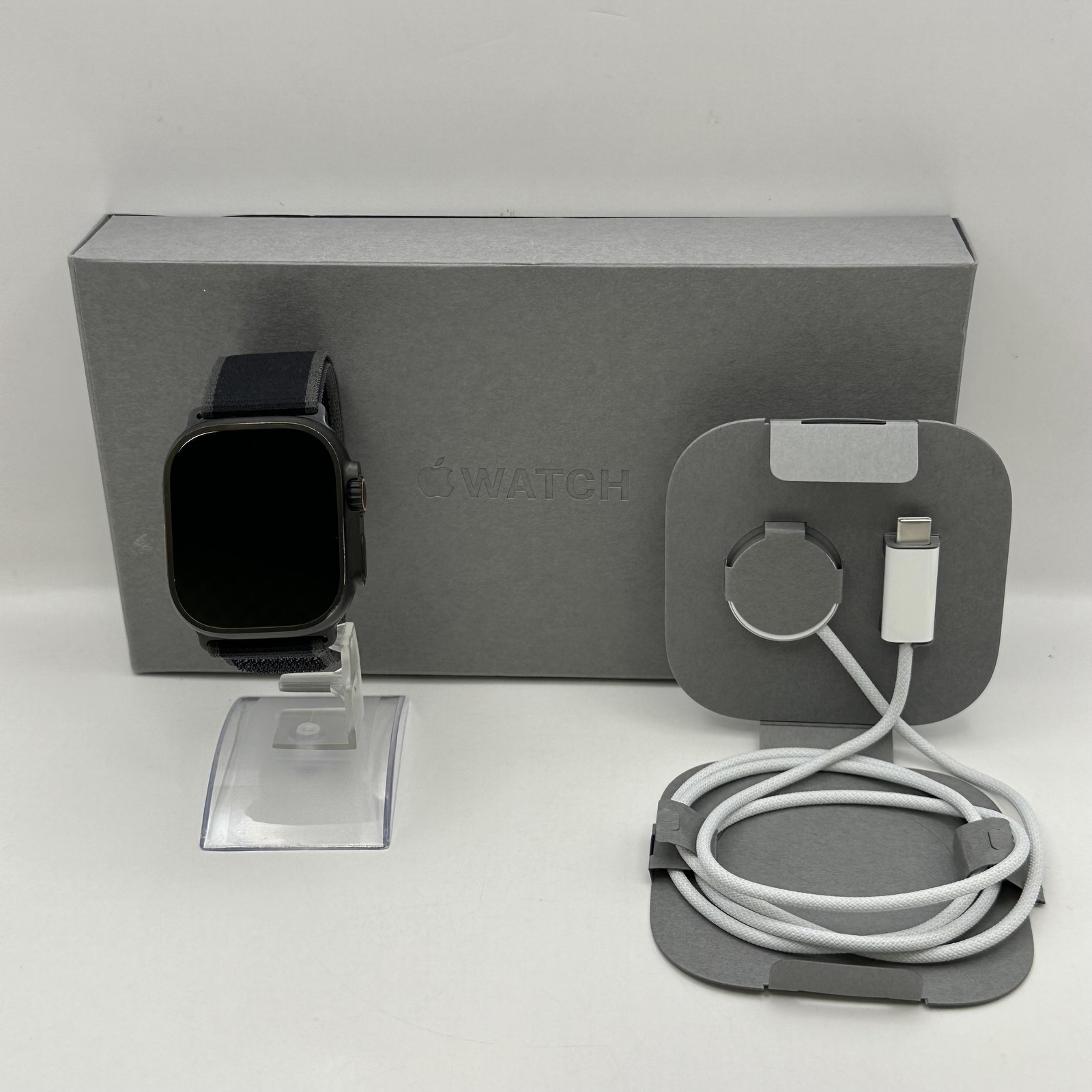 Apple Watch (Ultra 2) 49mm Black Titanium (LTE) w/ Black Trail Loop – Good Cond.