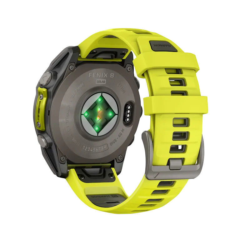 Garmin Fenix 8, 47mm AMOLED, Solar Sapphire Titanium Yellow (010-02906-20)
