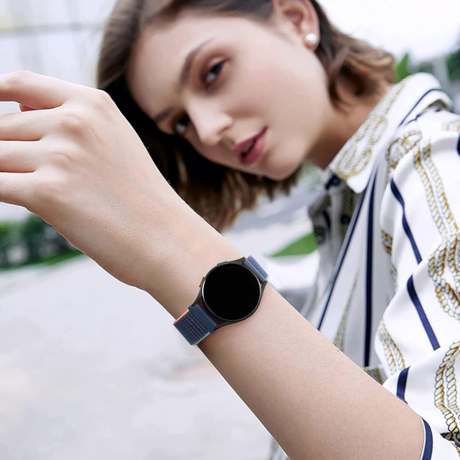Soft Nylon Strap Compatible with Samsung Galaxy Watch 5 Pro 45mm