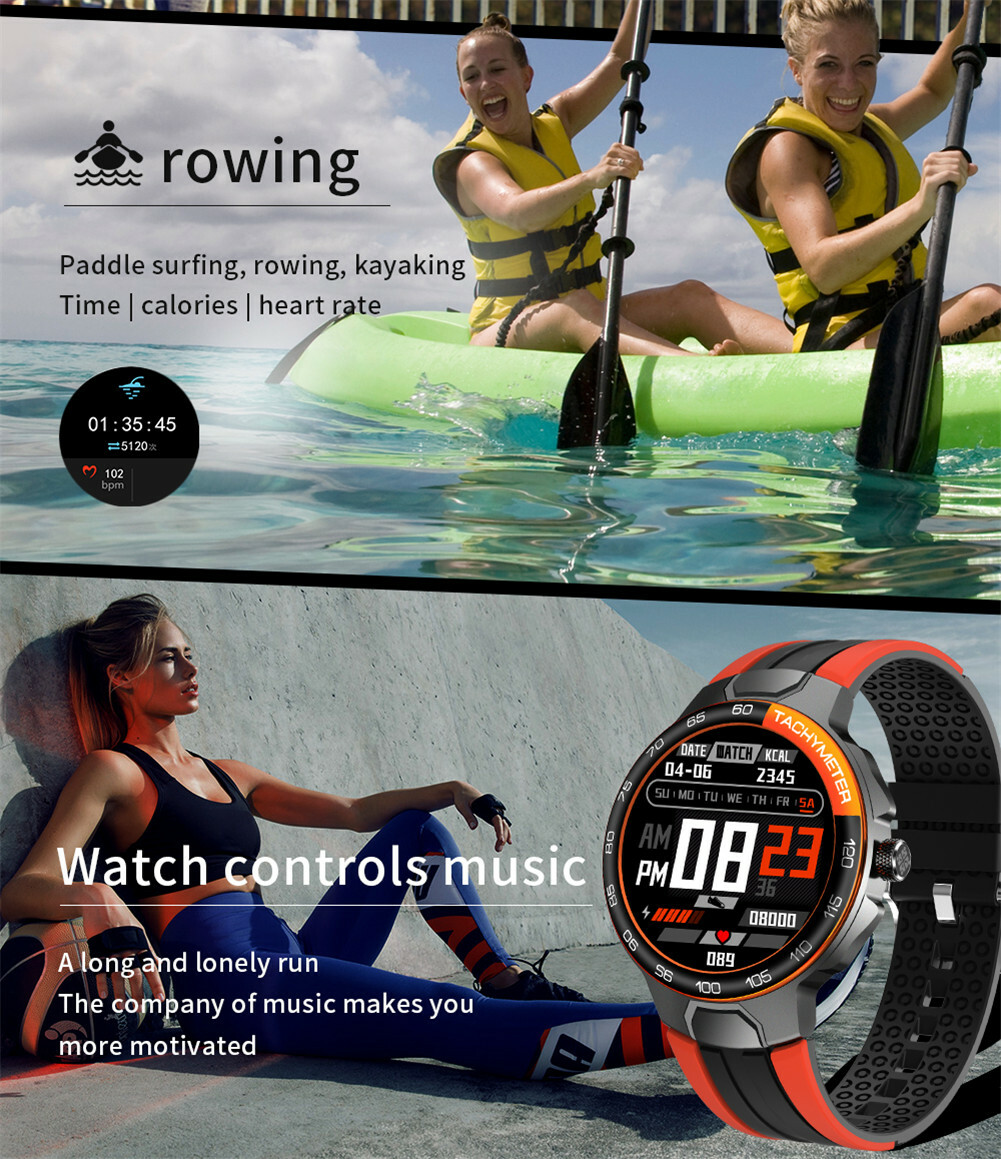 Smartwatch Outdoor Bluetooth Watch Sport Running Fitness Tracker IP68 Waterproof