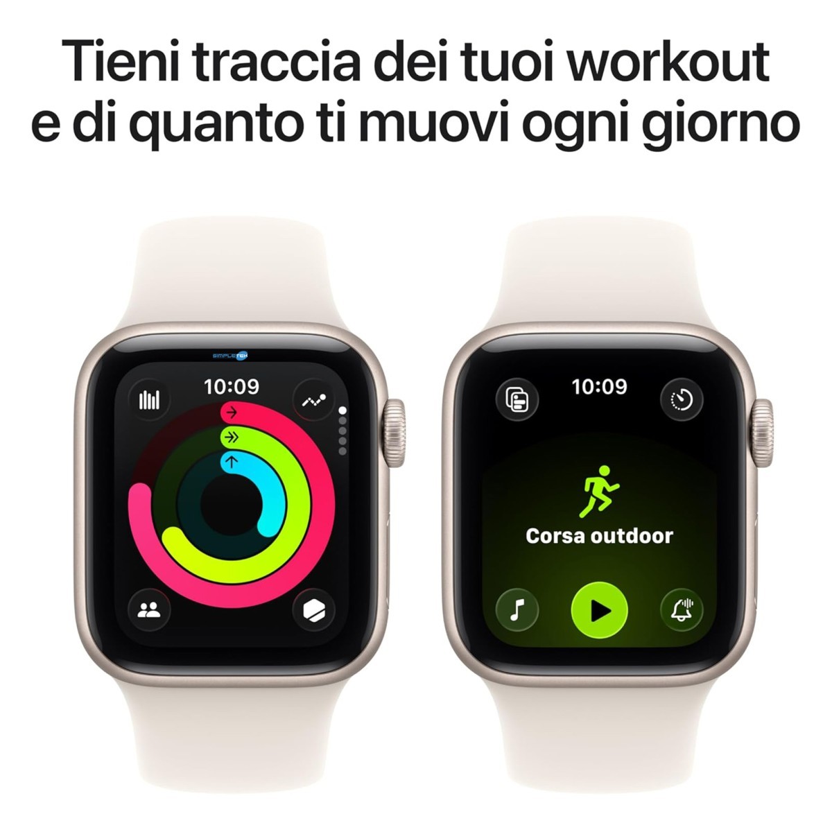 Apple Watch Se 3 Starlight 44mm 4g Lte Gps Cellular Esim Smartwatch_