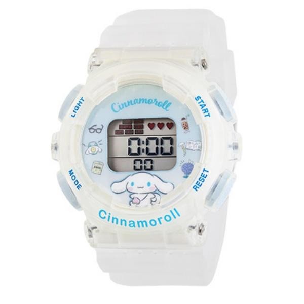 Sanrio Cinnamoroll Digital Watch Clear Backlight Alarm Girls J-Axis CR3C0003-CNC