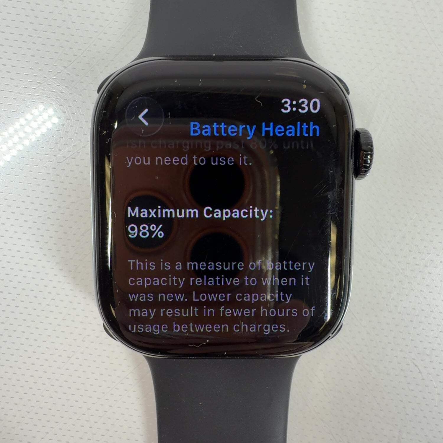 Unlocked Apple Watch Series 10 42MM Black Aluminum Black Sport Band MWX73LW/A