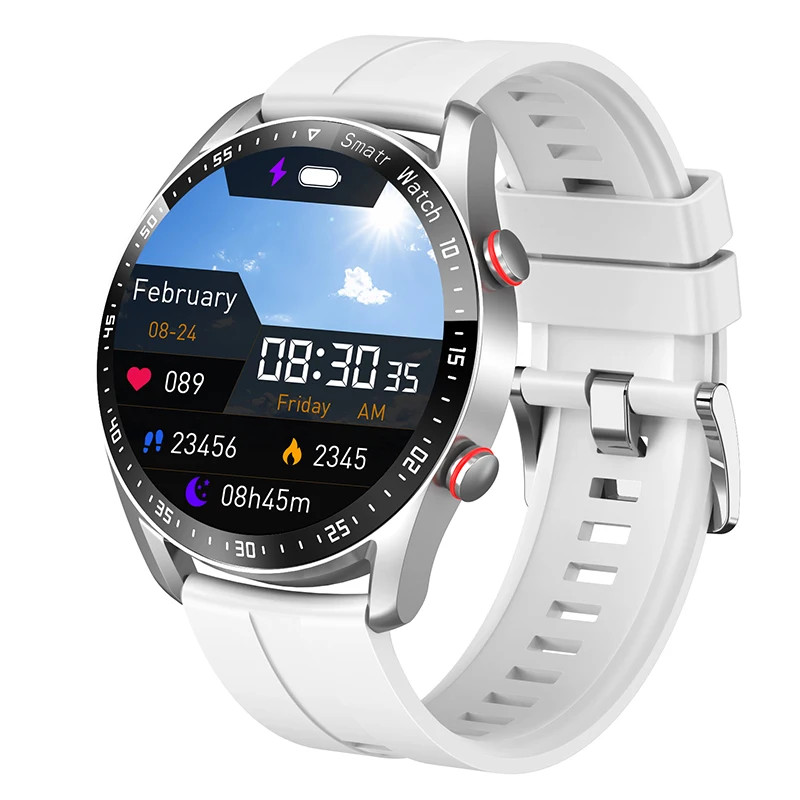Bluetooth AMOLED Smart Watch for Men with ECG, PPG, and Heart Rate Monitor