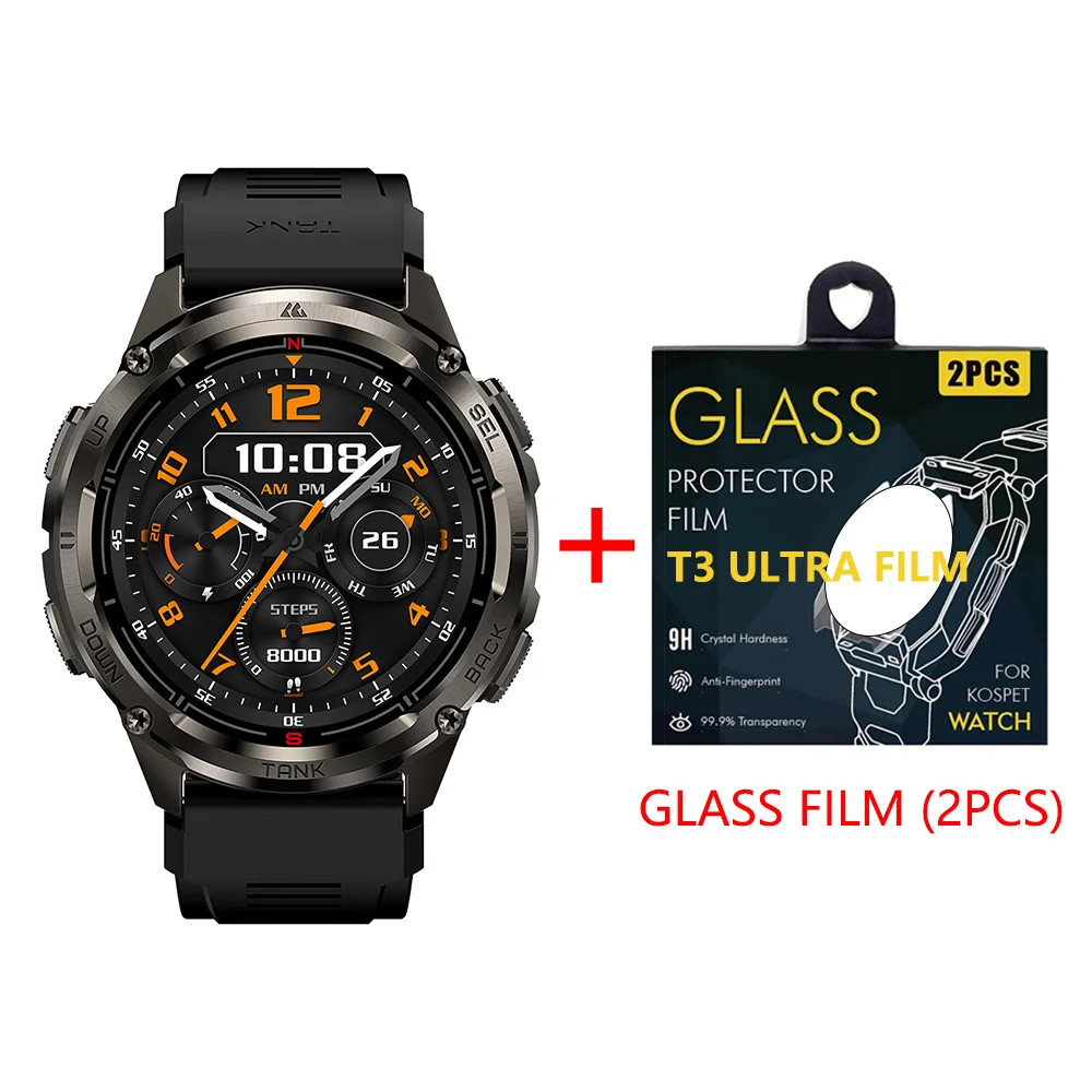 KOSPET TANK T3 Ultra 2 Smart Watch Men GPS Steel 5ATM IP69K Bluetooth Call