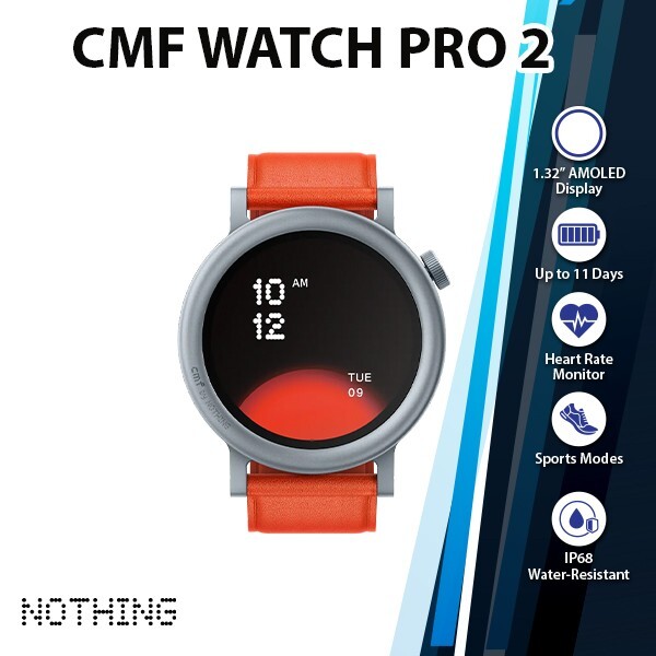 NOTHING CMF Watch Pro 2 iOS Android Smartwatch(Orange/1.32″/AMOLED/Bluetooth)
