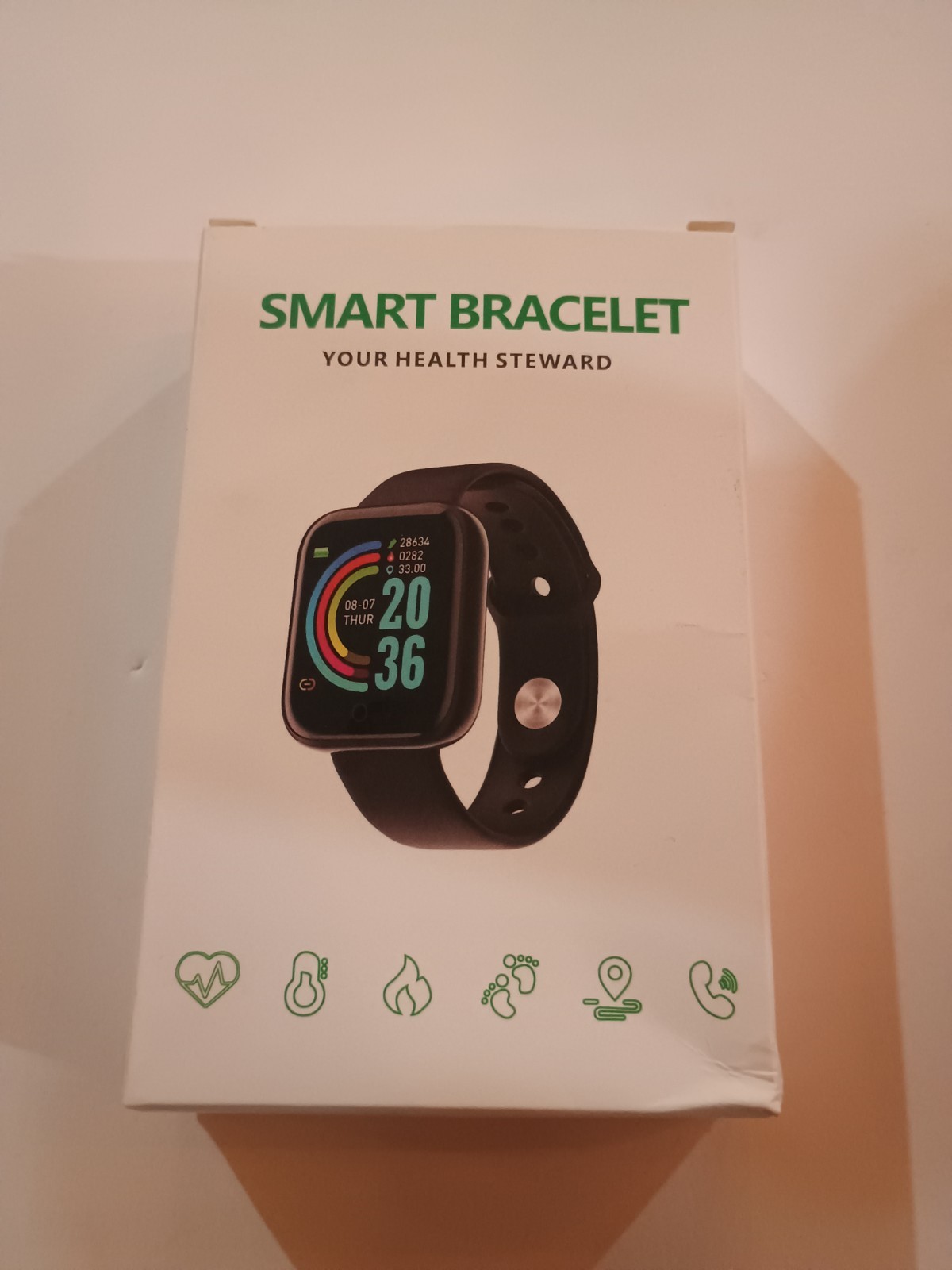 Smart Bracelet “Your Health Steward” Fitness Tracker/ & HR Monitor Silver