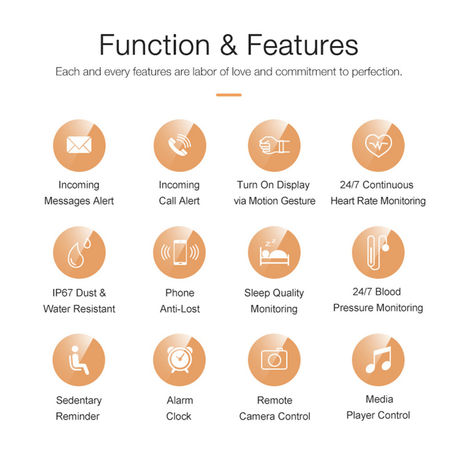 Touch Screen Bluetooth Smart Watch Sleep Quality Tracking For Business Sports