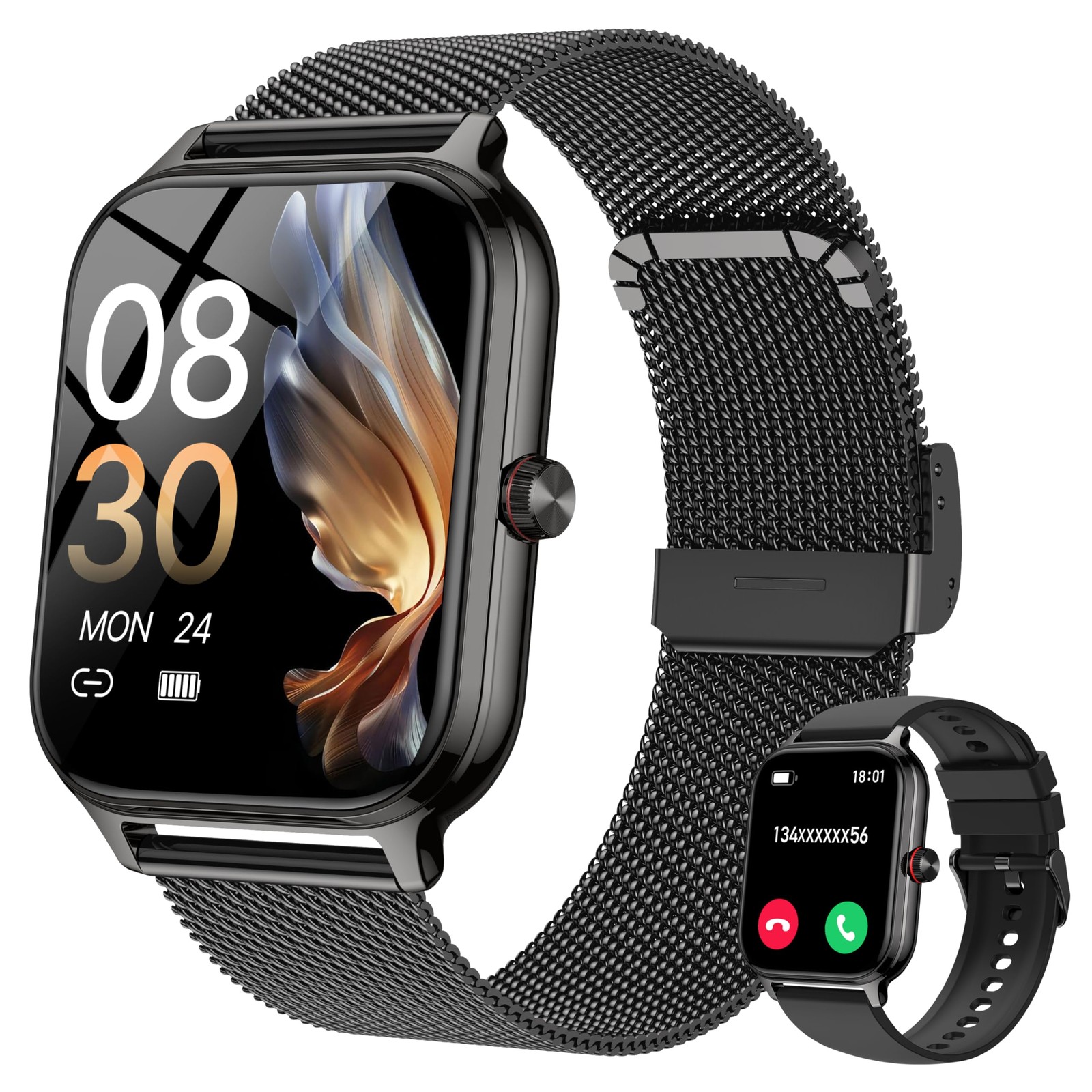 1.96 Inch Smart Watch Fitness Tracker With Call Function Heart Rate Sleep Mon…